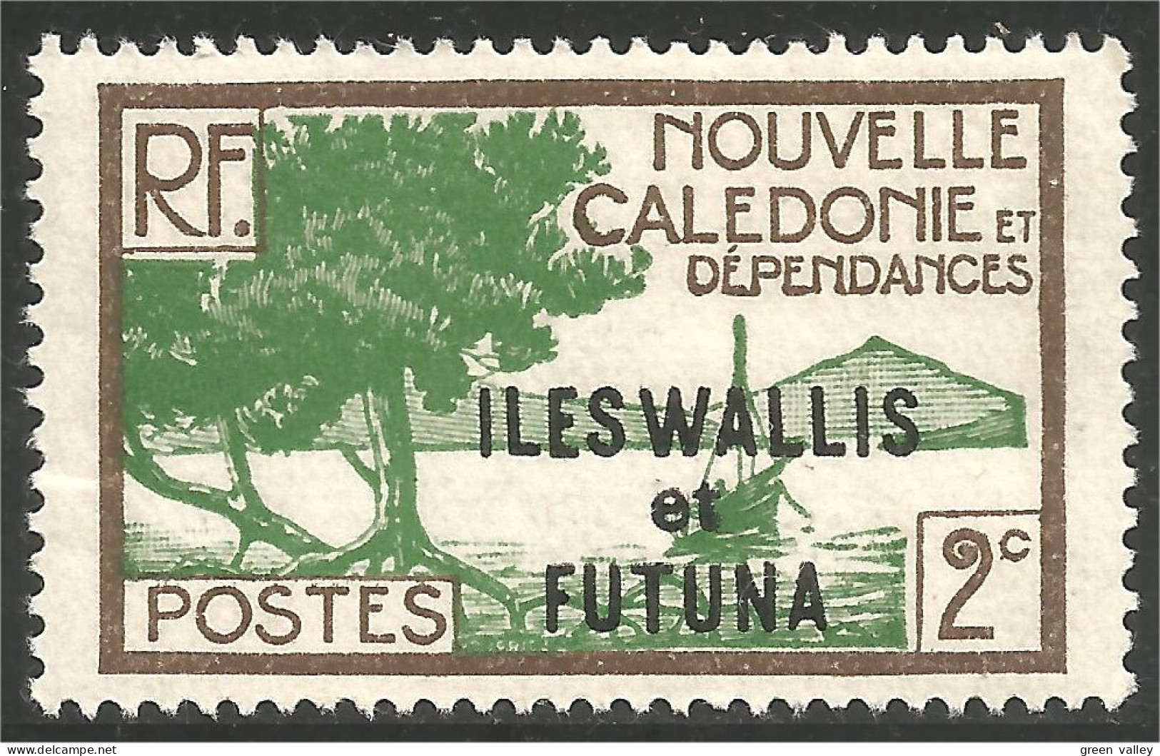 391 Wallis Futuna Bateau Ship Schiff 2c Surchargé MH * Neuf (f3-WF-59) - Unused Stamps