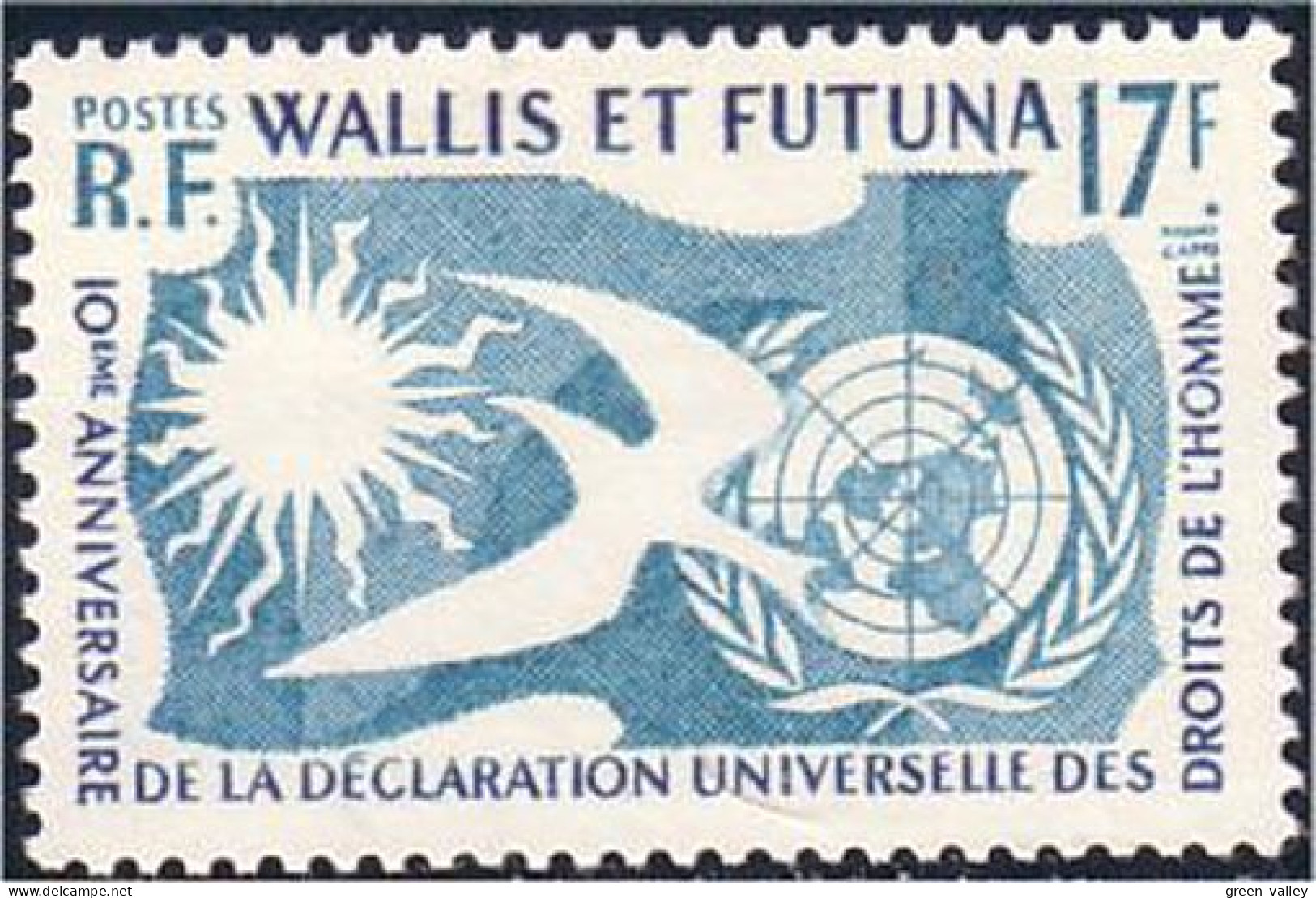 391 Wallis Futuna Droits De L'Homme Human Rights 17f MNH ** Neuf (f3-WF-12) - Ongebruikt