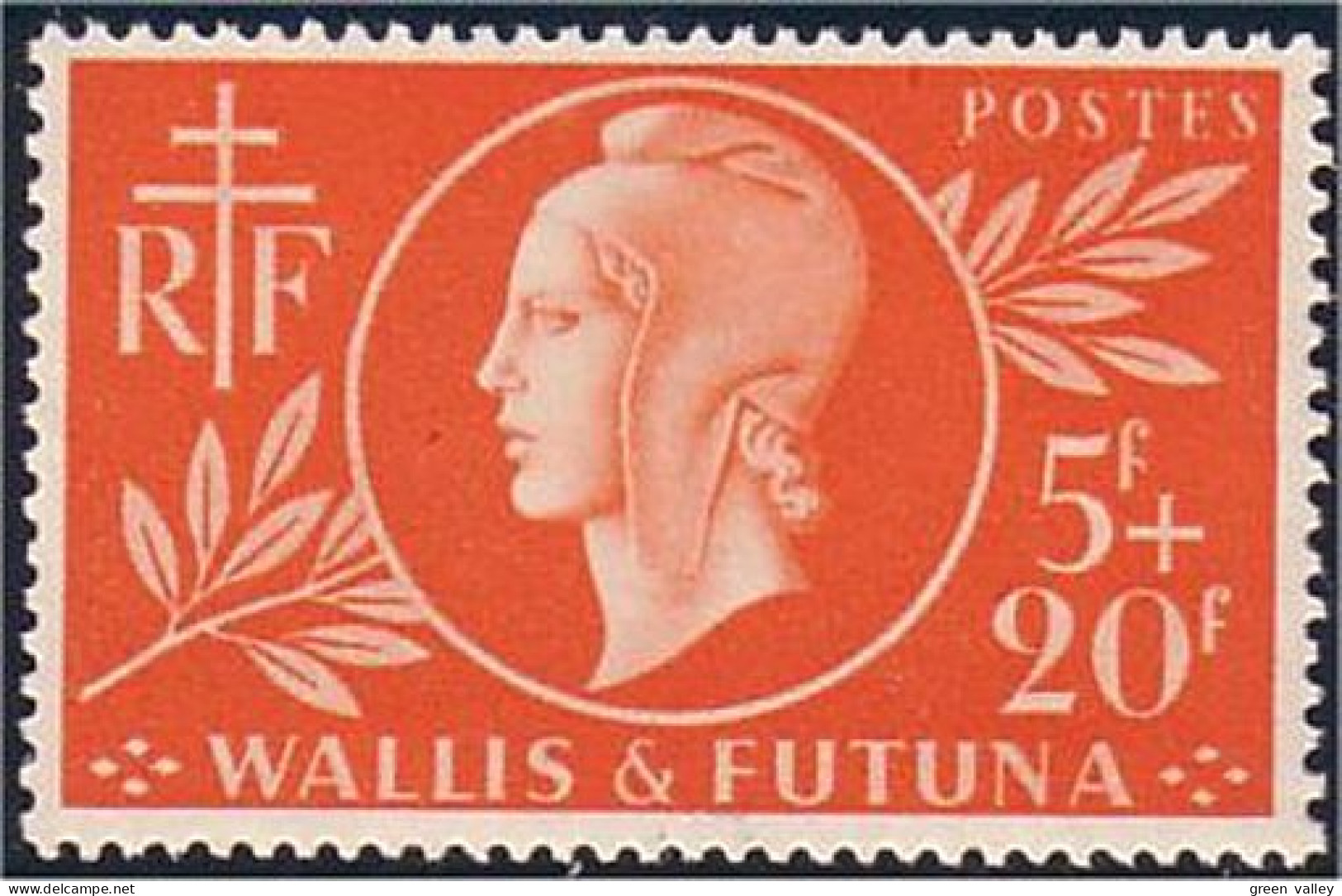 391 Wallis Futuna Marianne 5f+20f MLH * Neuf Légère Très Charnière (f3-WF-11) - Unused Stamps