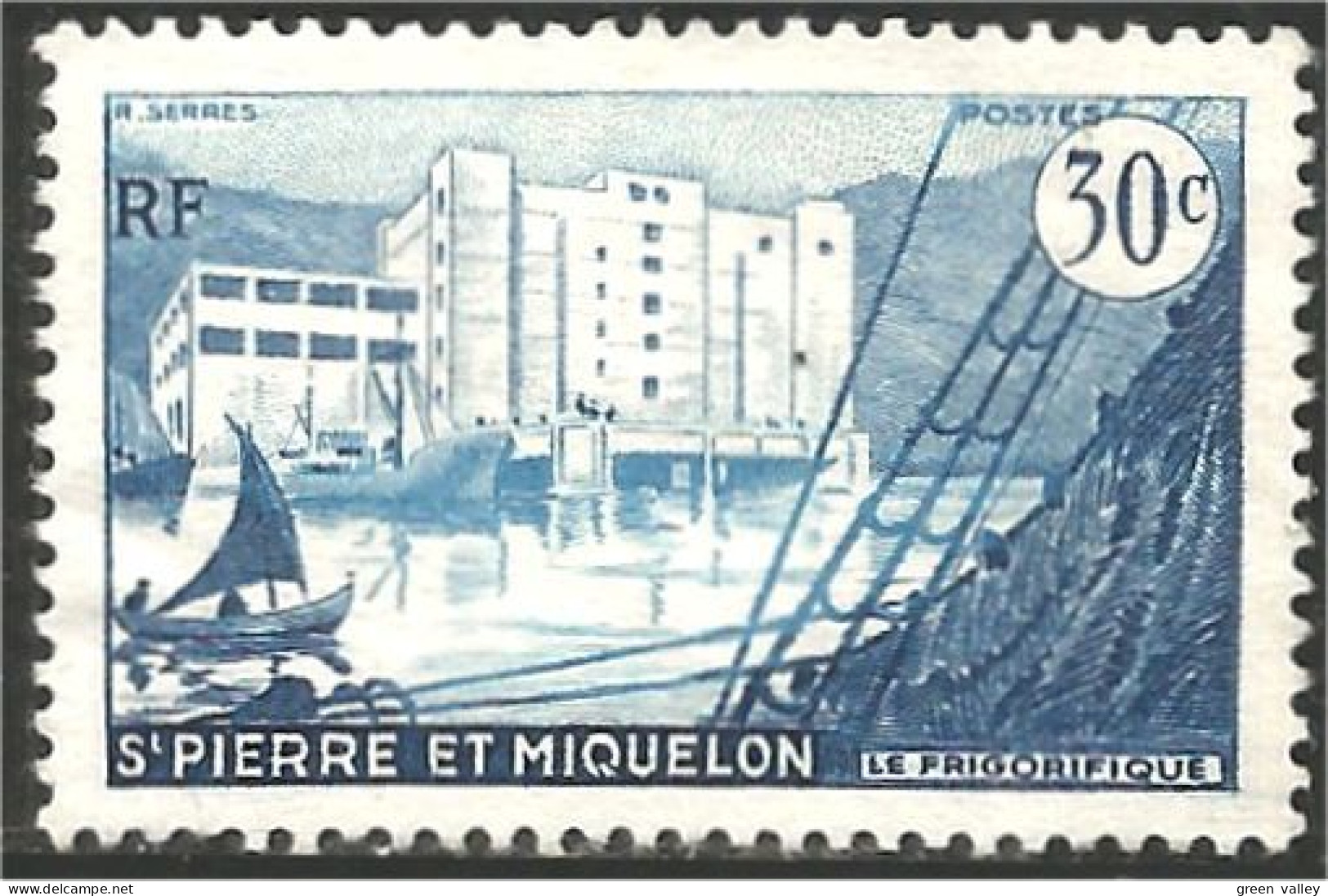 390 St-Pierre Miquelon Bateau Pêche Frigorifique Sailing Ship Boat Voilier Sans Gomme (f3-SPM-153a) - Usati