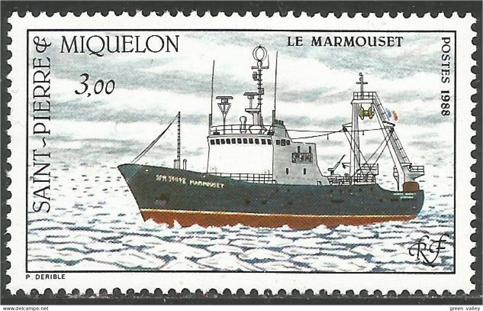 390 St-Pierre Miquelon Bateau Le Marmouset Ship Boat MNH ** Neuf (f3-SPM-127) - Barche