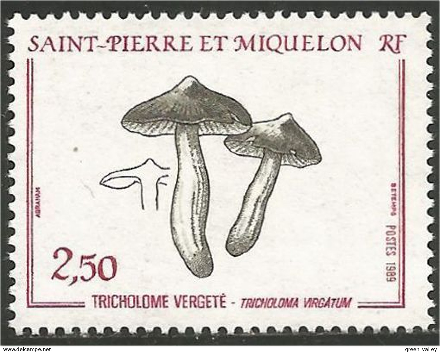 390 St-Pierre Miquelon Champignon Tricholome Mushroom MNH ** Neuf (f3-SPM-107b) - Alimentation