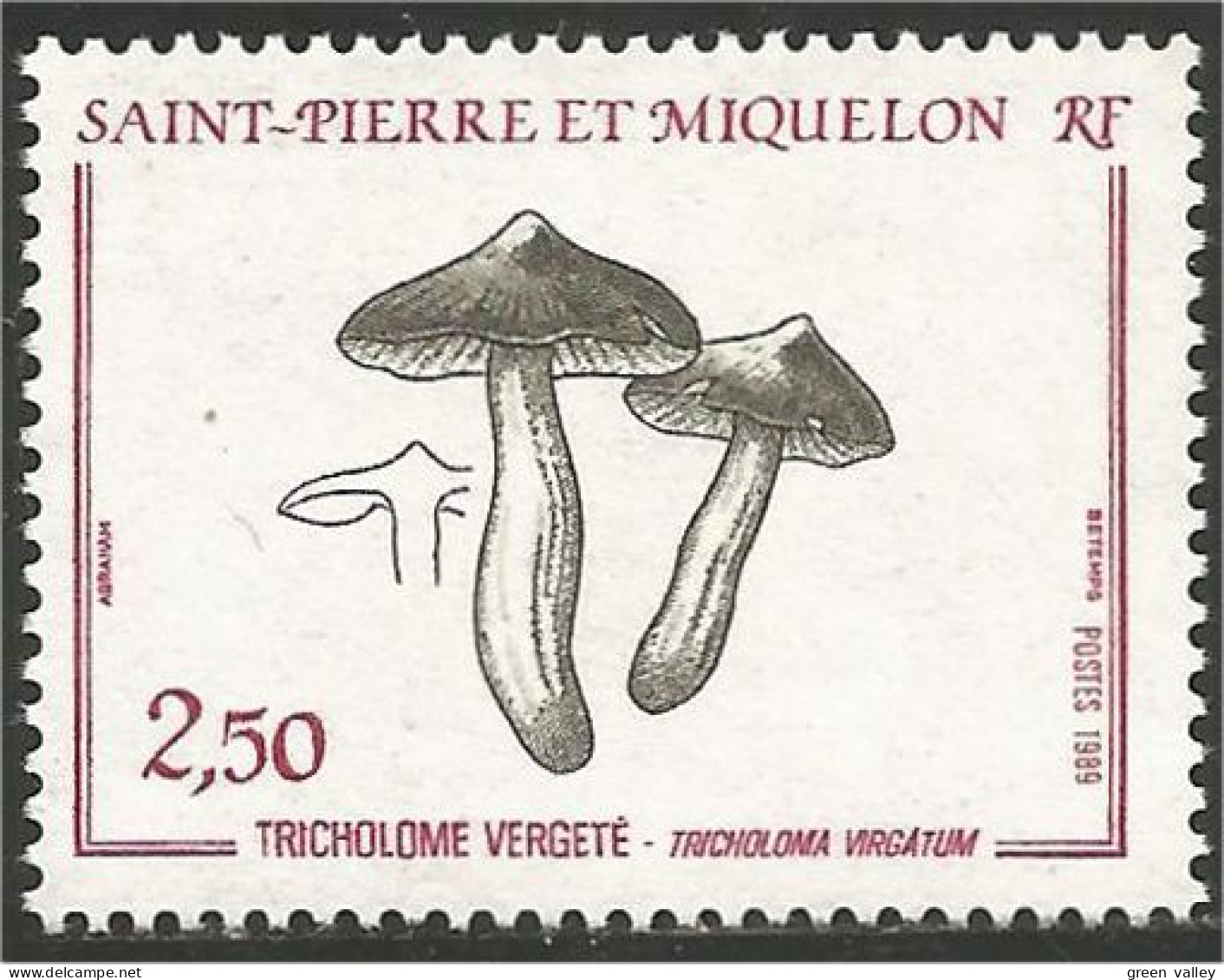 390 St-Pierre Miquelon Champignon Tricholome Mushroom MNH ** Neuf (f3-SPM-107a) - Pilze