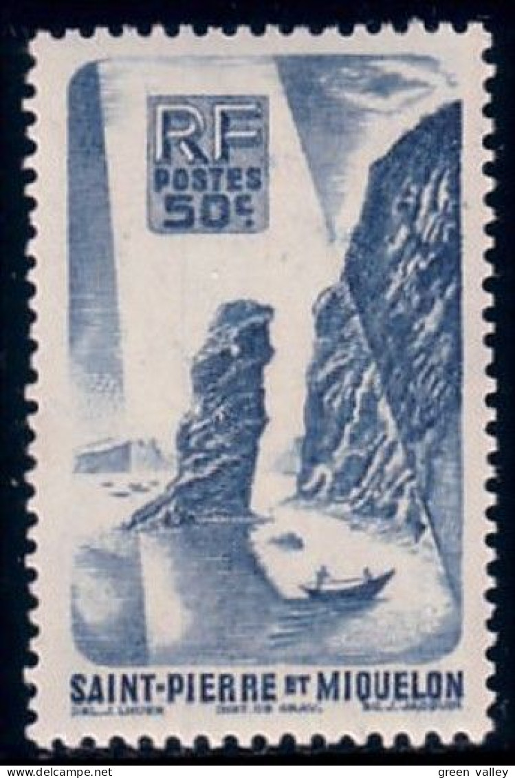 390 St-Pierre Miquelon 50c Roc Langlade Rock MH * Neuf (f3-SPM-87) - Neufs