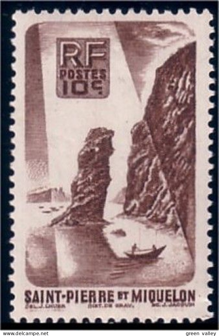 390 St-Pierre Miquelon 10c Roc Langlade Rock MH * Neuf (f3-SPM-85) - Neufs