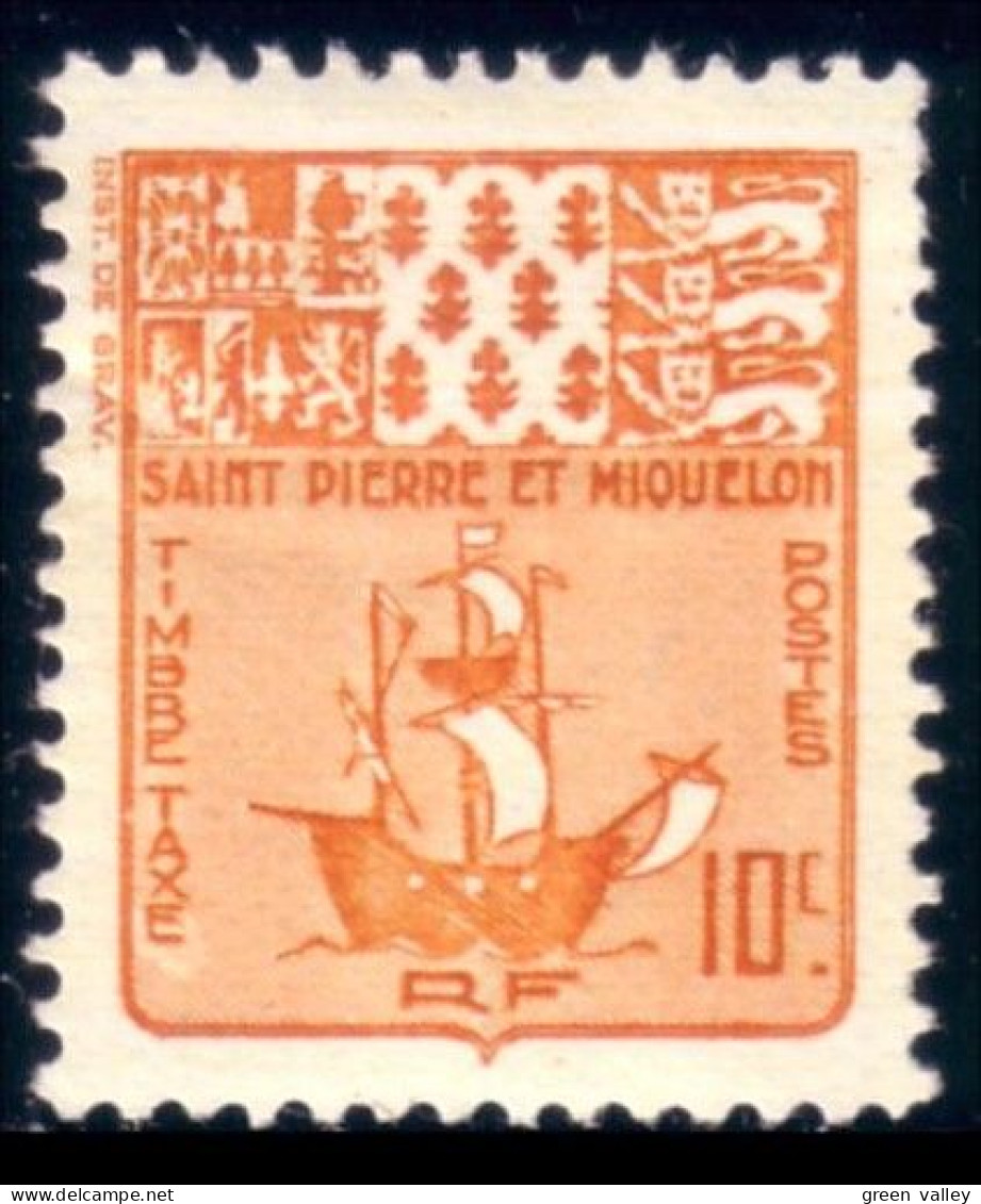 390 St-Pierre Miquelon Bateau Armoiries Ship Coat Of Arms MH * Neuf (f3-SPM-81a) - Portomarken