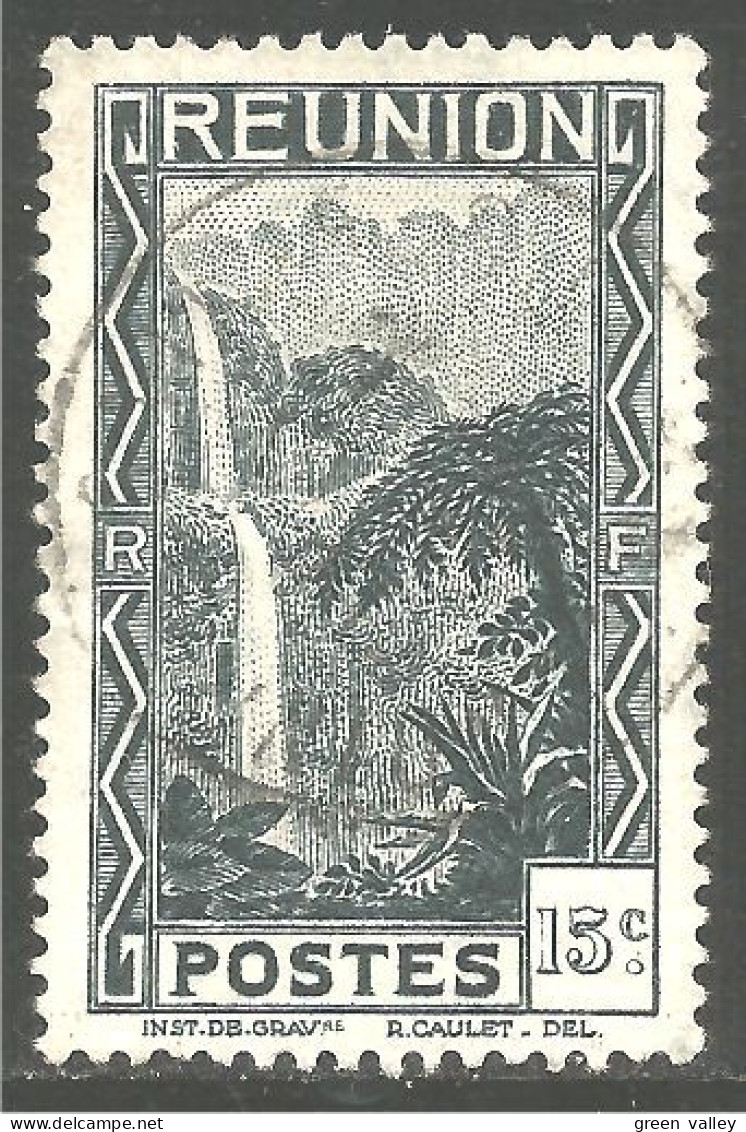 387 Réunion 15c Cascade Waterfall Salazie (f3-REU-97) - Oblitérés