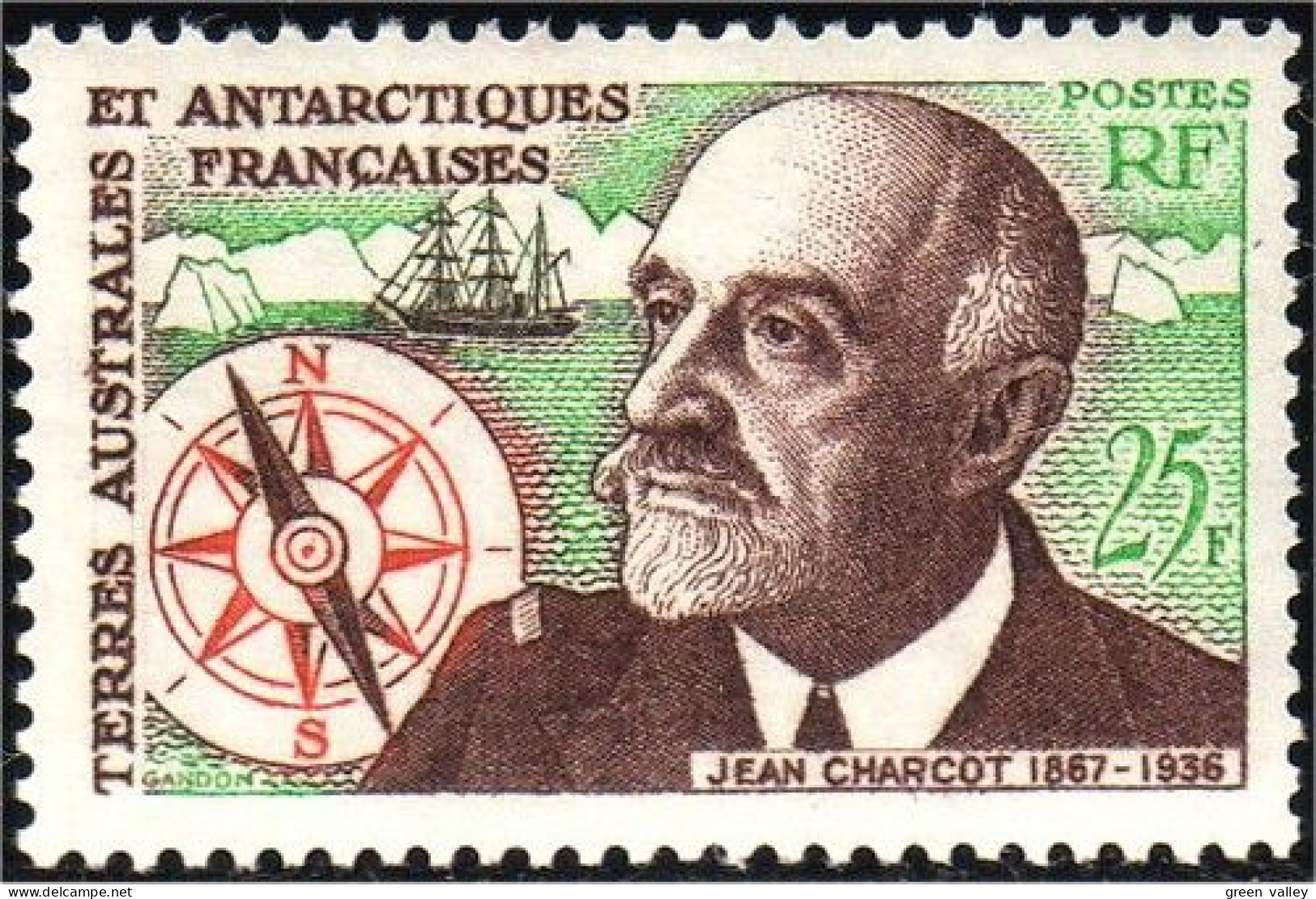 388 TAAF FSAT Charcot Voilier Bateau Sailing Ship Schiff MNH ** Neuf (f3-TAF-23) - Barche