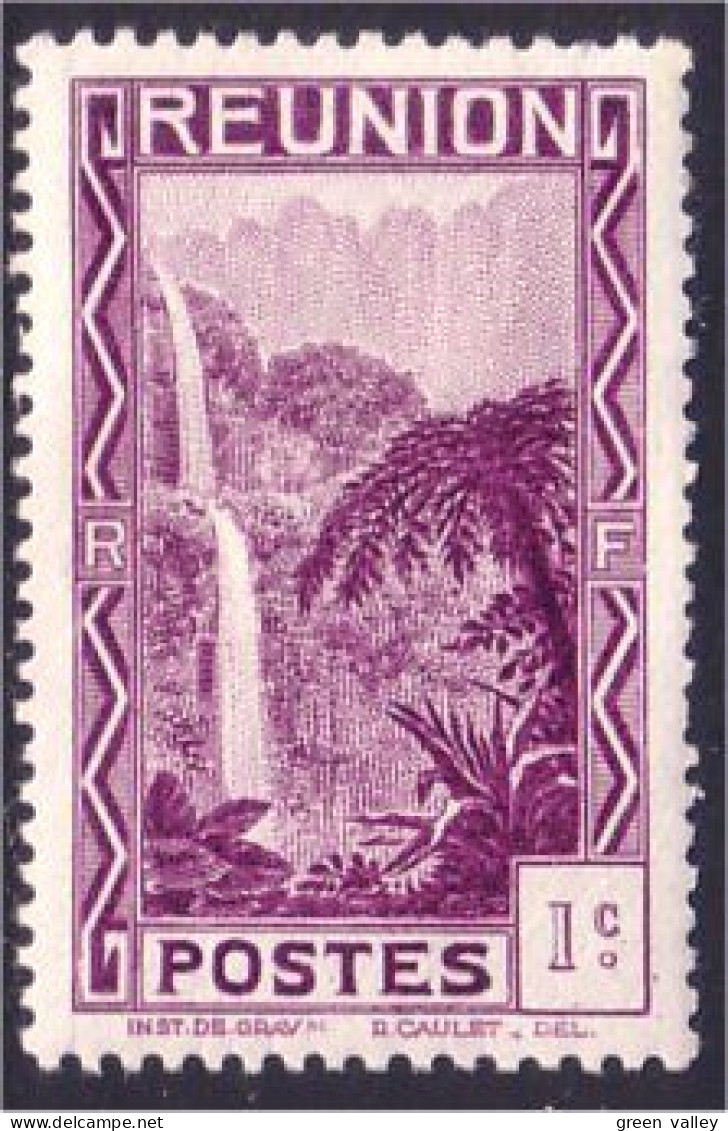 387 Réunion Cascade Waterfall Chute Eau MH * Neuf (f3-REU-59) - Unused Stamps
