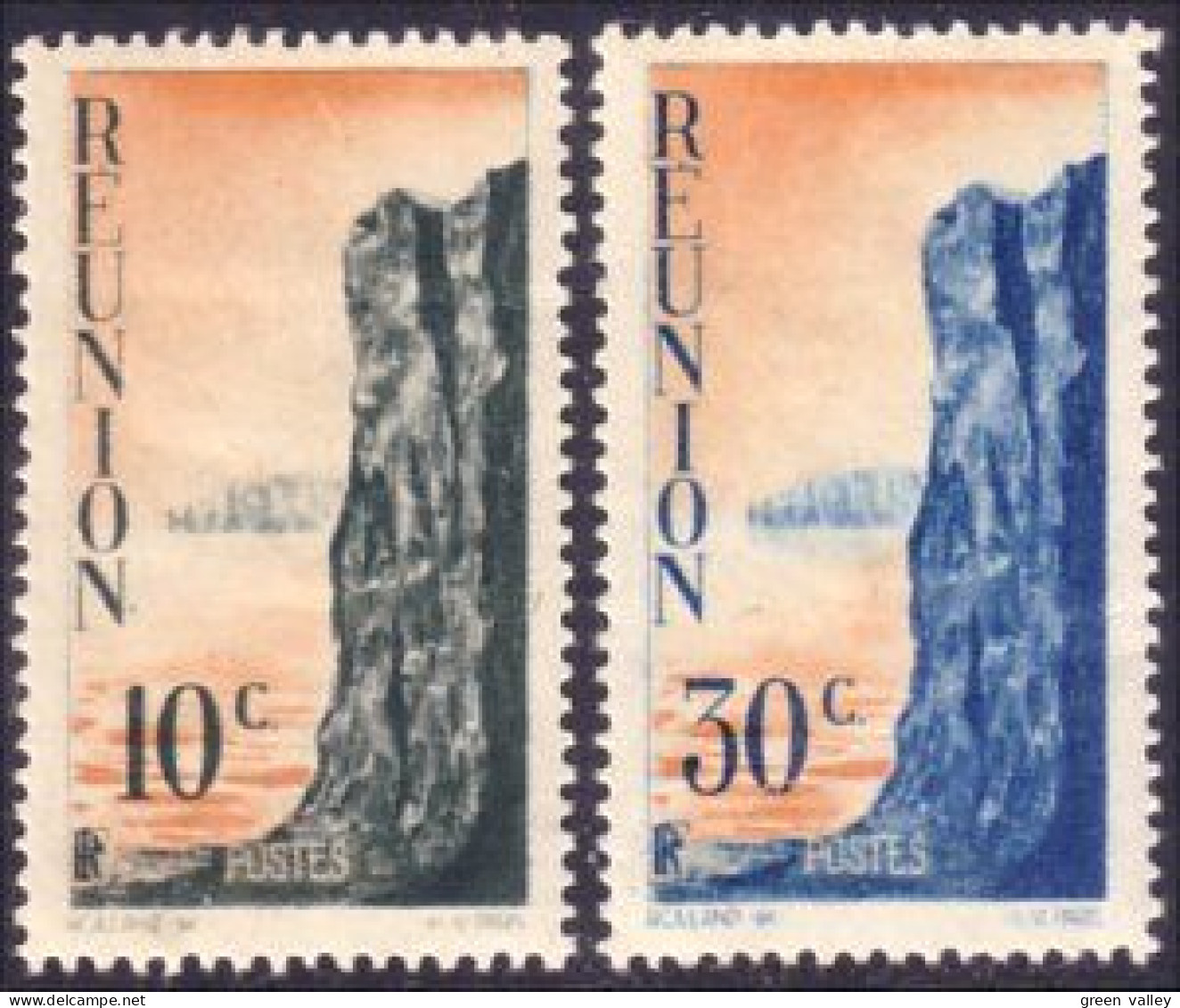 387 Réunion Paysages Lanscapes MH * Neuf (f3-REU-60) - Unused Stamps