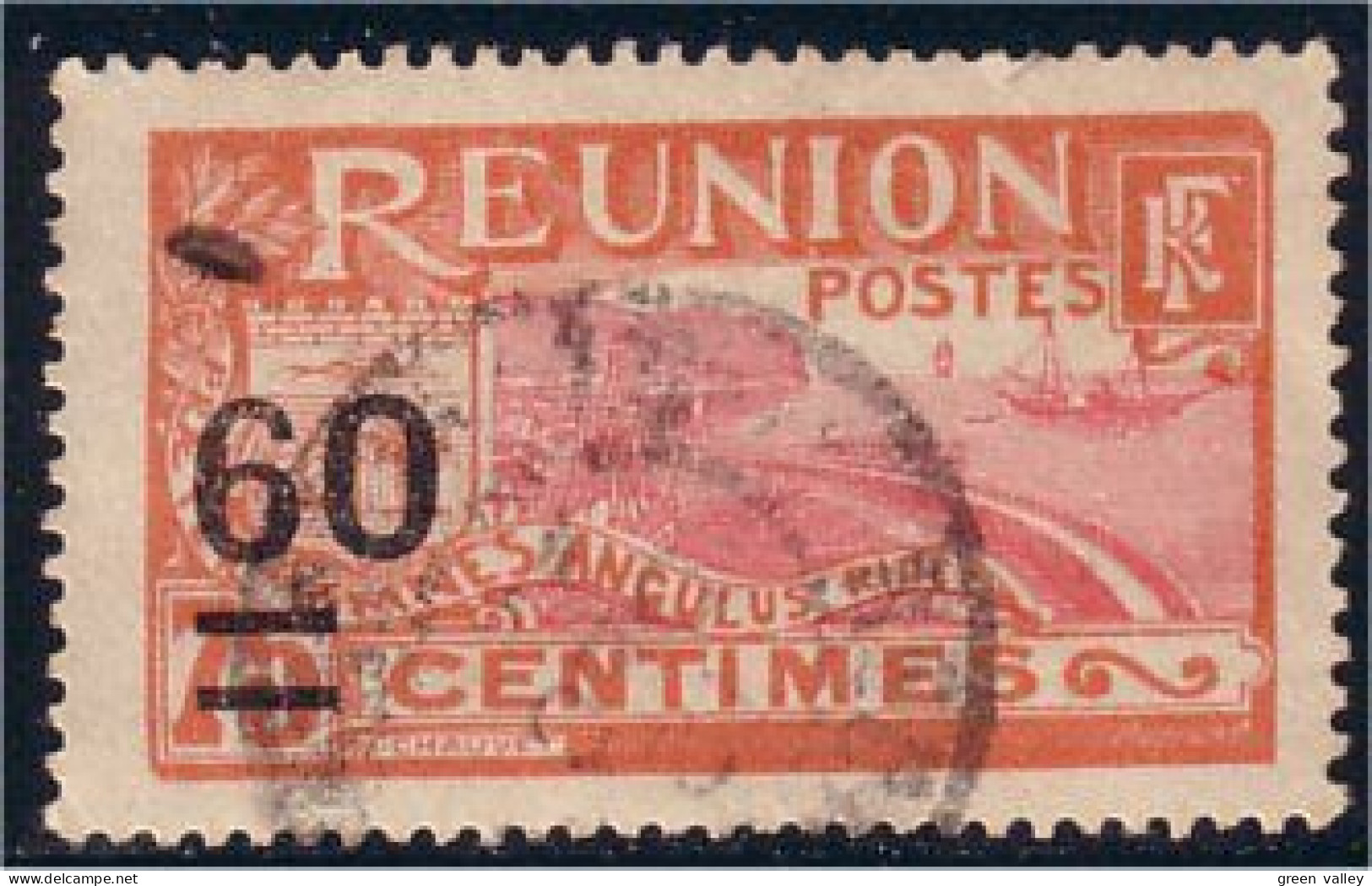 387 Réunion 60c Sur 75c (f3-REU-49) - Used Stamps