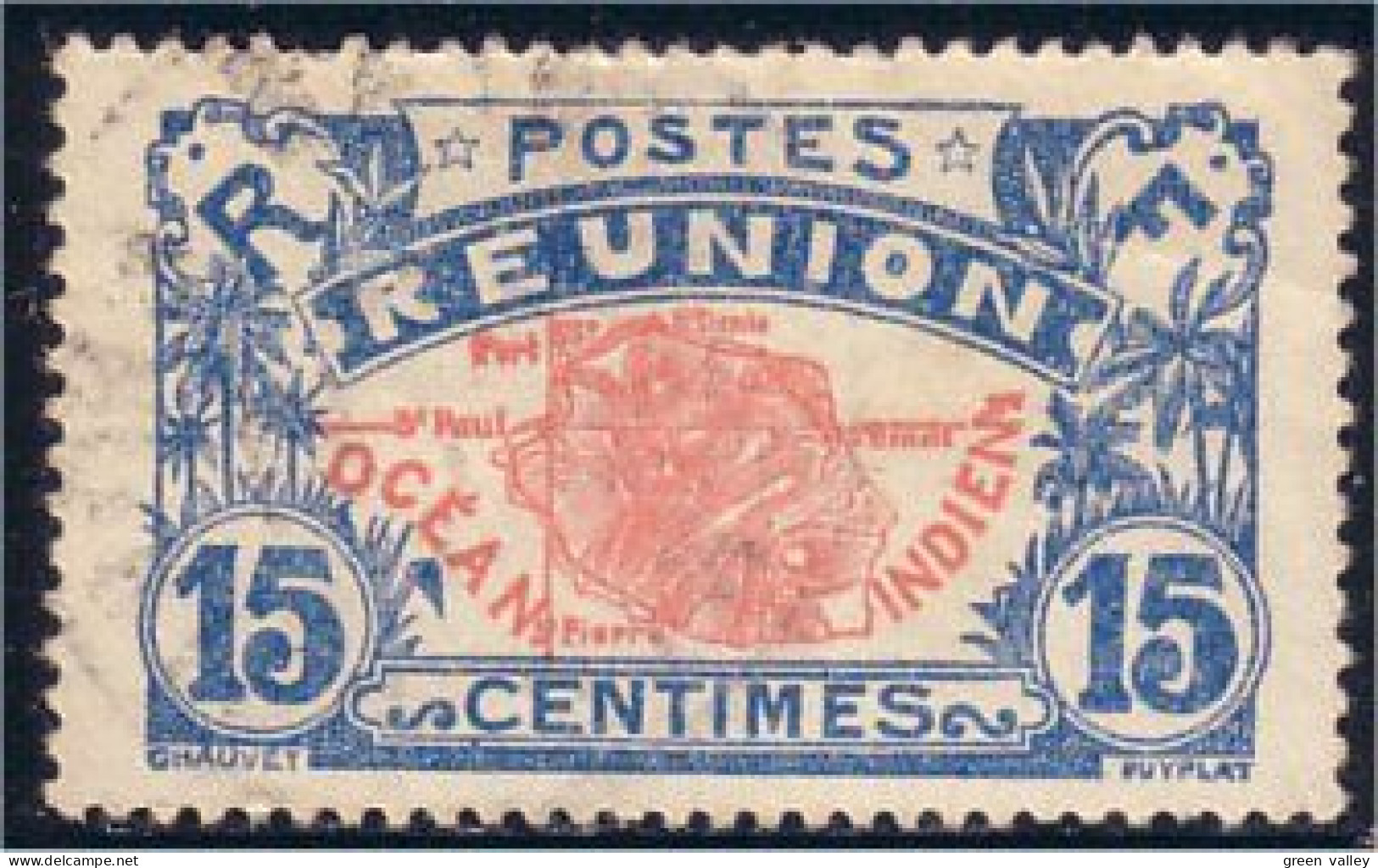 387 Réunion Quinze Centimes (f3-REU-42) - Oblitérés