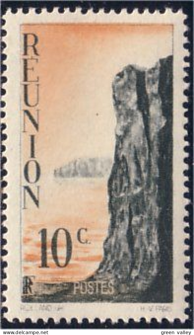 387 Réunion 10c MH * Neuf (f3-REU-35) - Unused Stamps