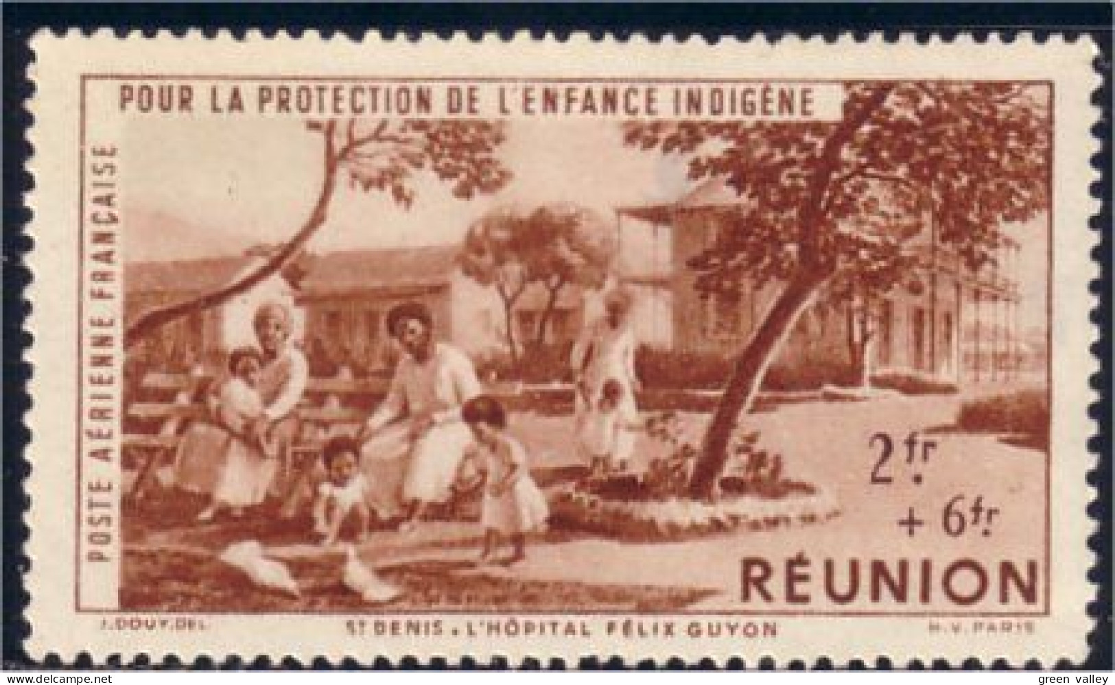 387 Réunion Protection Enfance Indigene MH * Neuf (f3-REU-38) - Luchtpost