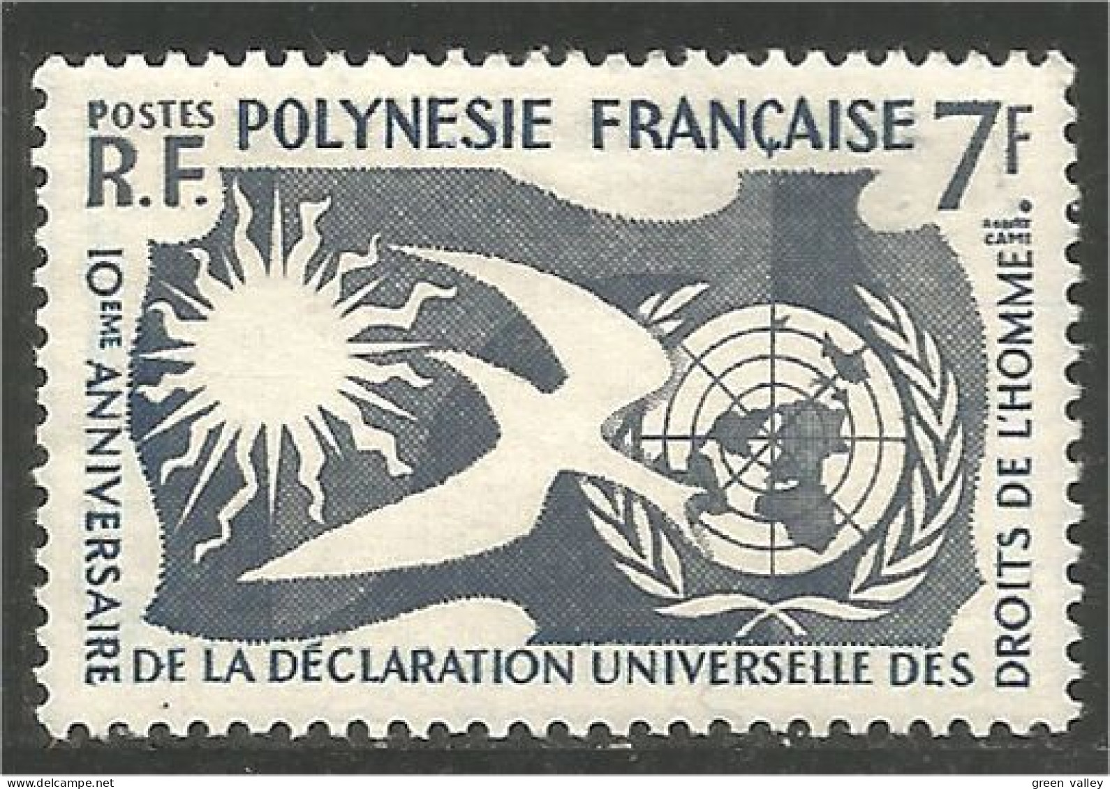 386 Polynesie Declaration Droits Homme Human Rights MH * Neuf (f3-POL-20) - Ongebruikt