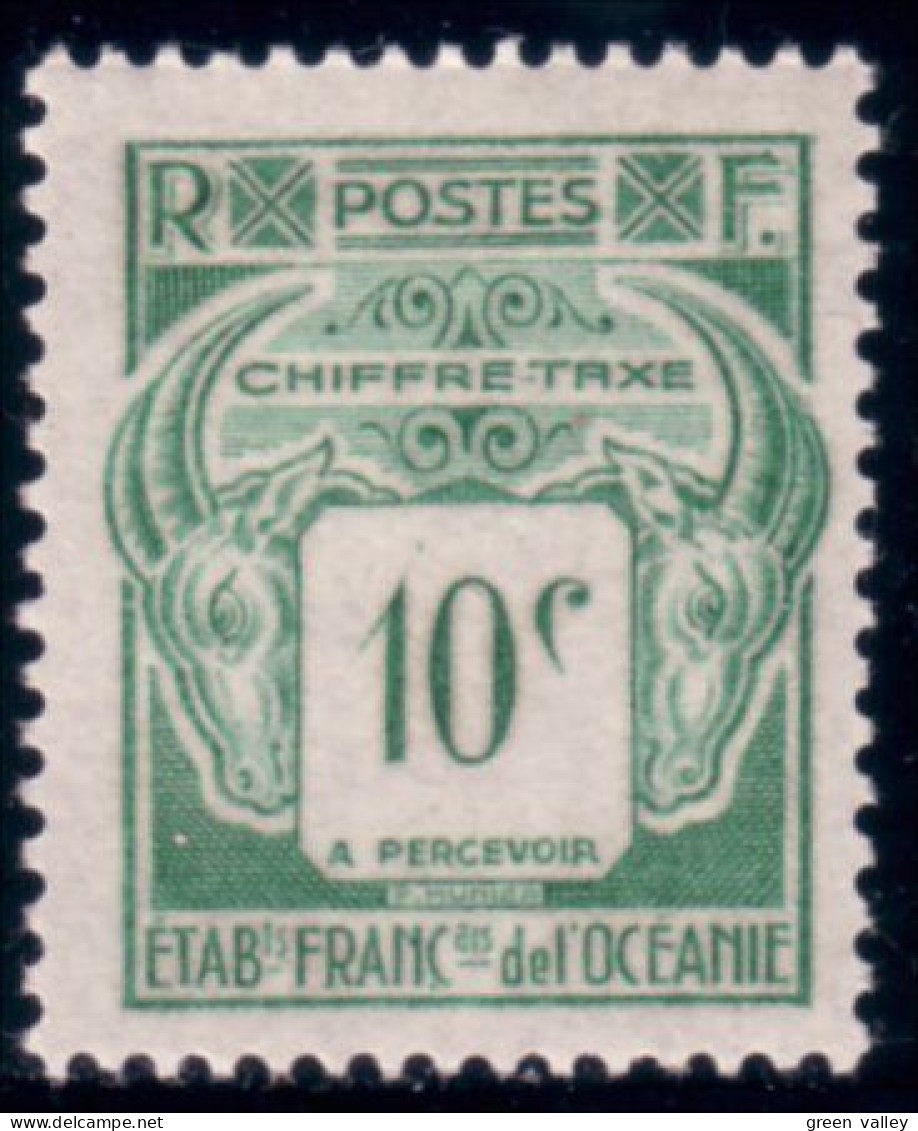 385 Oceanie Taxe 10c MLH * Neuf (f3-OCE-4) - Unused Stamps