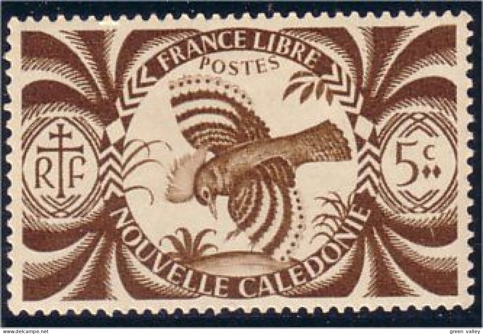 383 Nouvelle Calédonie 25c France Libre MH * Neuf (f3-NC-39) - Unused Stamps