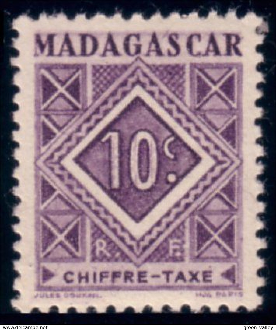 382 Madagascar Chiffre-taxe MH * Neuf (f3-MDG-19) - Neufs