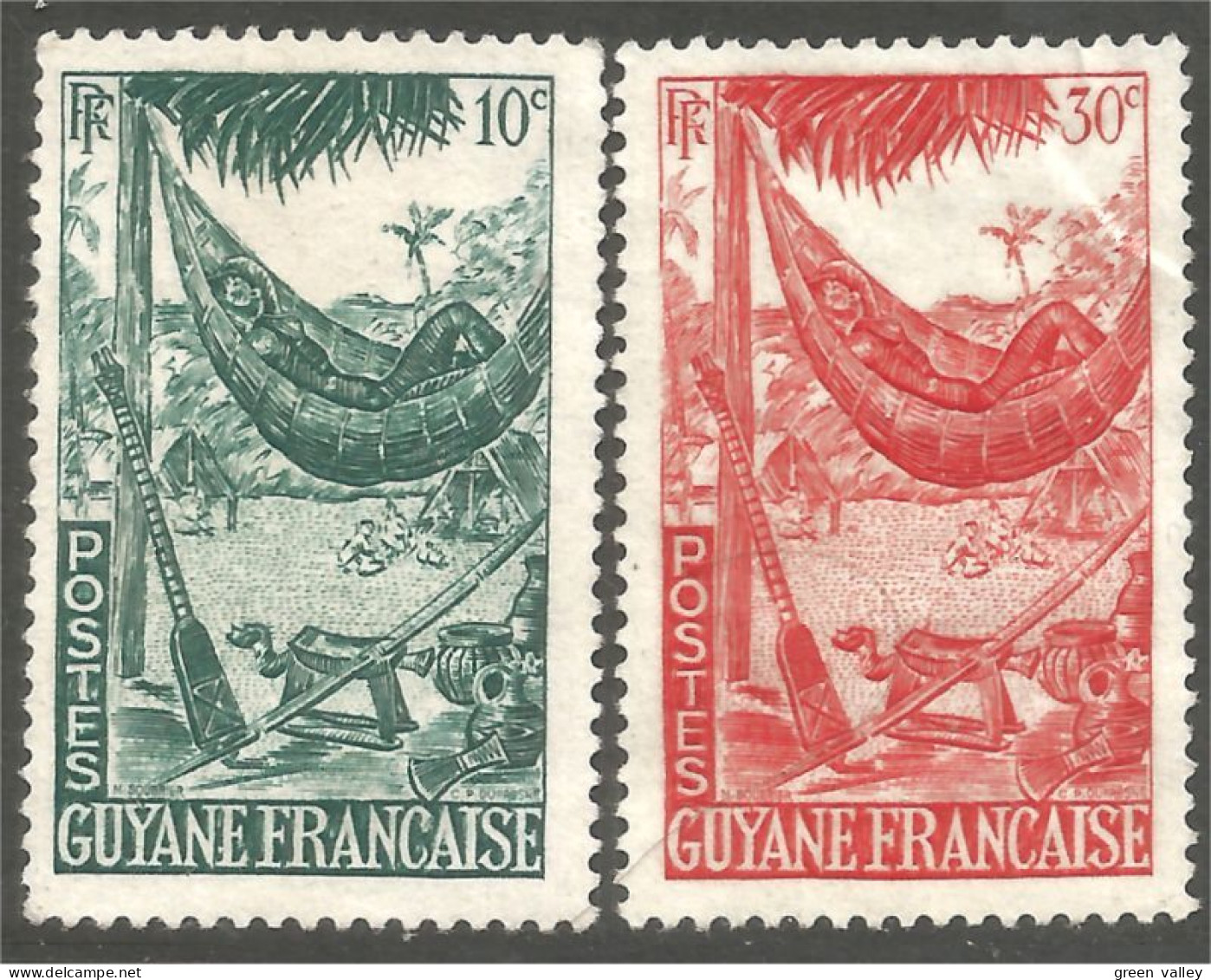 380 Guyane Francaise Repos Hamac Sans Gomme (f3-INI-43) - Nuovi