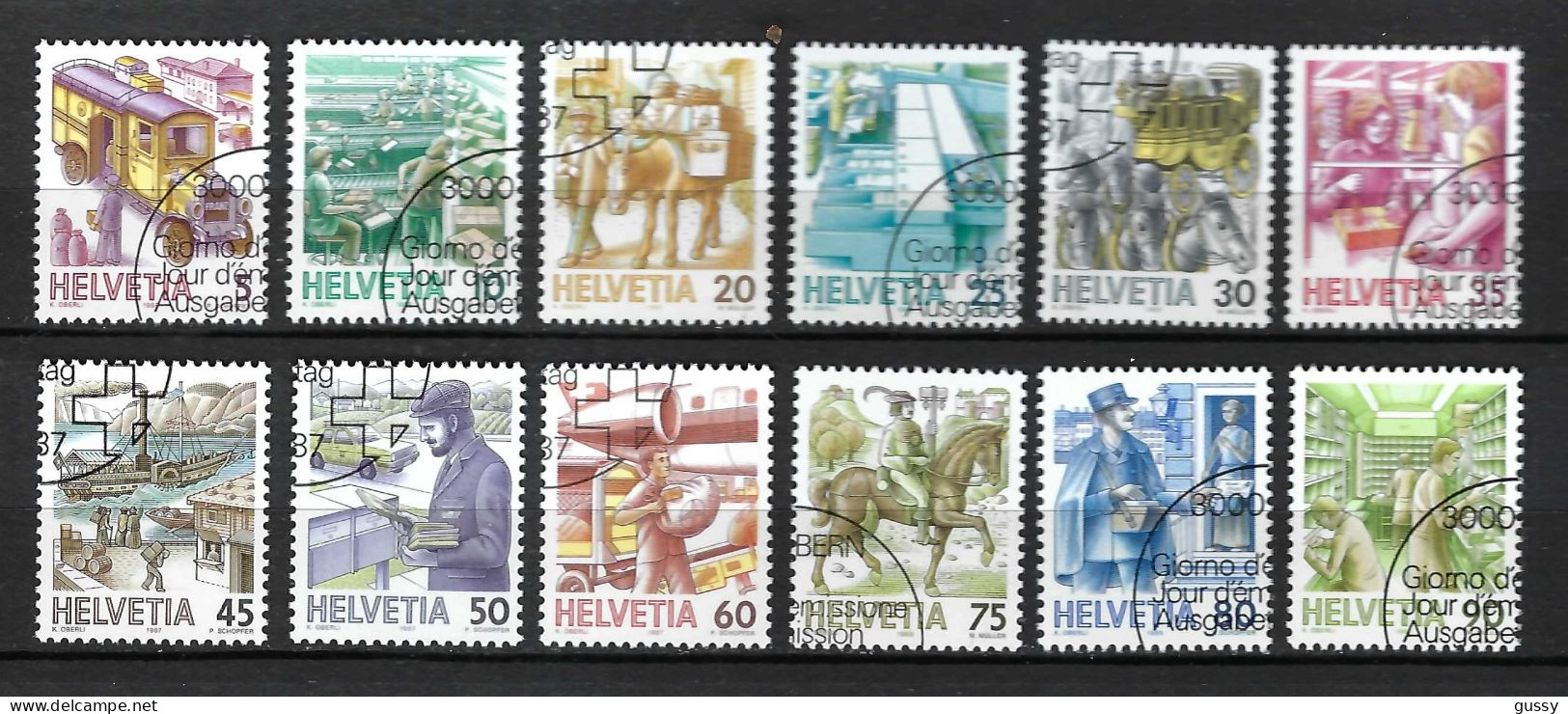 SUISSE 1987: Lot D'oblitérés - Used Stamps