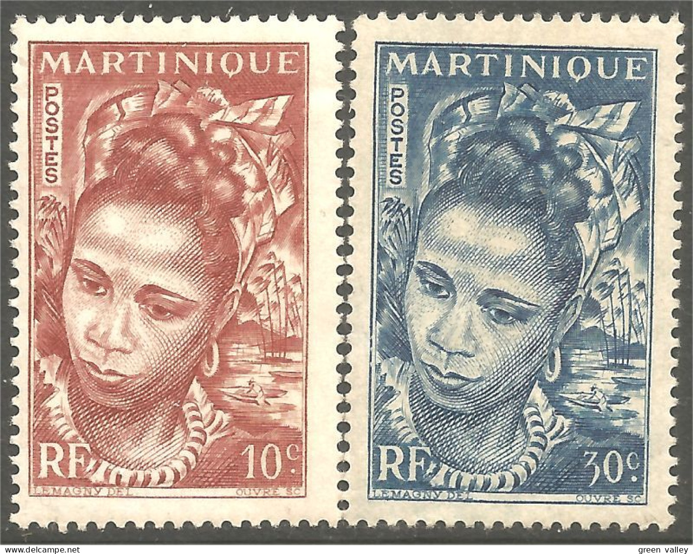 381 Martinique Jeune Martiniquaise MNH-MH **-* Neuf (f3-MAR-23) - Andere & Zonder Classificatie