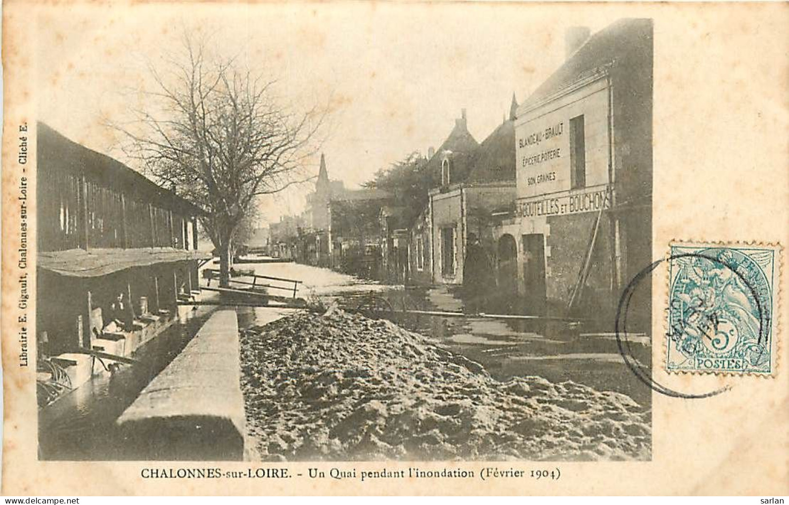 49 , CHALONNES SUR LOIRE , Un Quai Pendant Les Inondations  Fevrier 1904  * 517 20 - Chalonnes Sur Loire