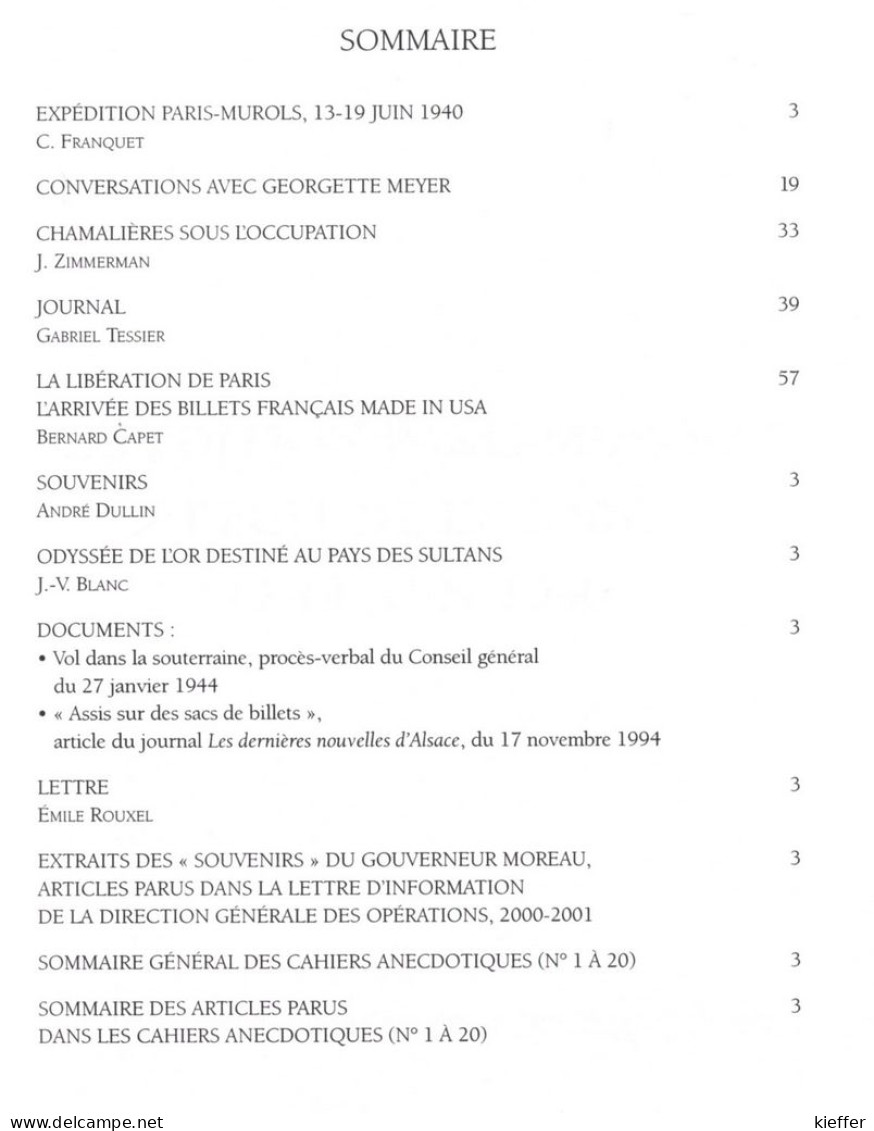 Cahiers Anecdotiques De La BdF N°20 - D. Bruneel - 2004 - Livres & Logiciels