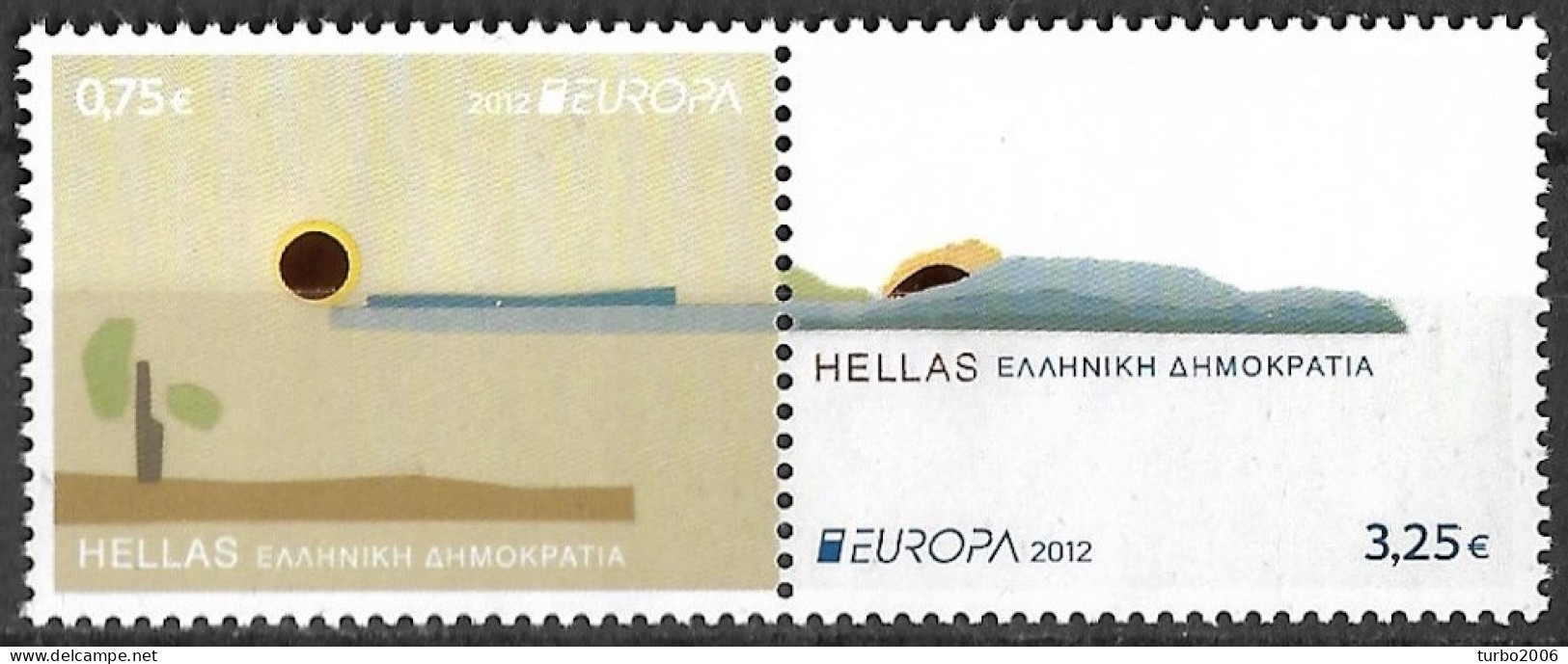 GREECE 2012 Europe CEPT 4 Sides Perforated MNH Set Hellas 2718 P - Ongebruikt