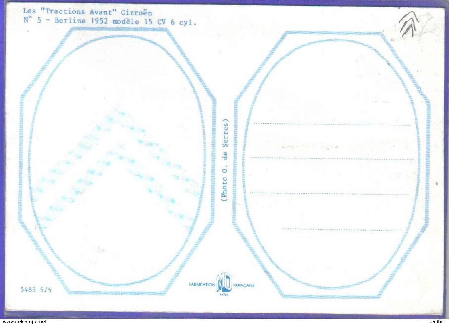 Carte Postale Automobile Citroën Traction  Berline 1952 15 Cv    Très Beau Plan - Le Mans