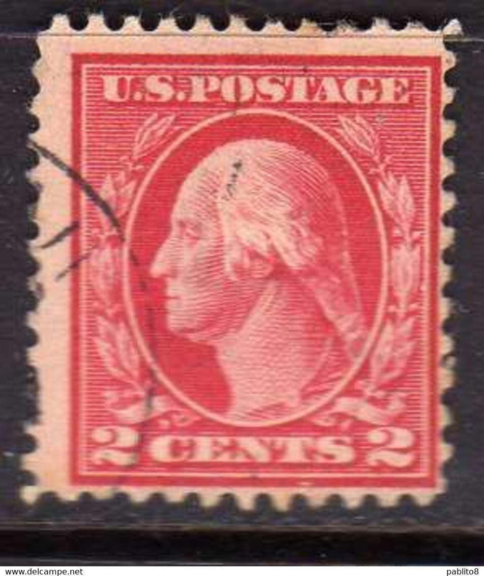 USA STATI UNITI 1908 1909 PRESIDENT GEORGE WASHINGTON PRESIDENTE CENT 2c USED USATO OBLITERE' - Gebruikt