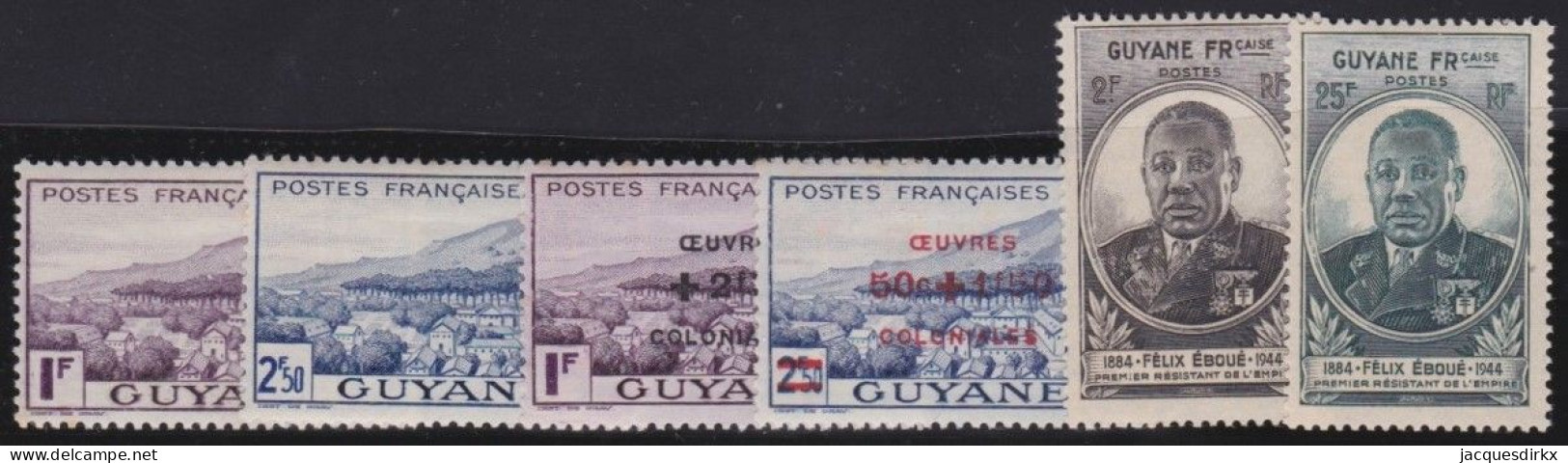 Guyane   .  Y&T   .    6 Timbres   .      *   .    Neuf Avec Gomme - Unused Stamps