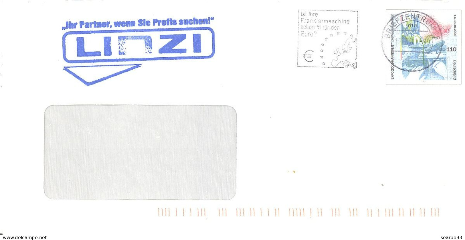 GERMANY. POSTAL STATIONERY. EURO - Enveloppes - Oblitérées