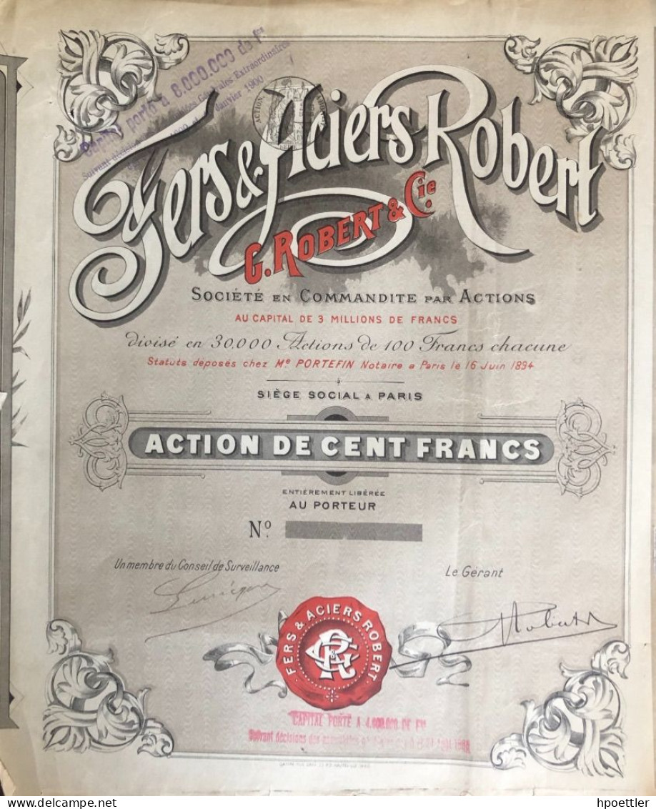 Paris 1894:  Fers & Aciers Robert G. Robert & Cie - Andere & Zonder Classificatie