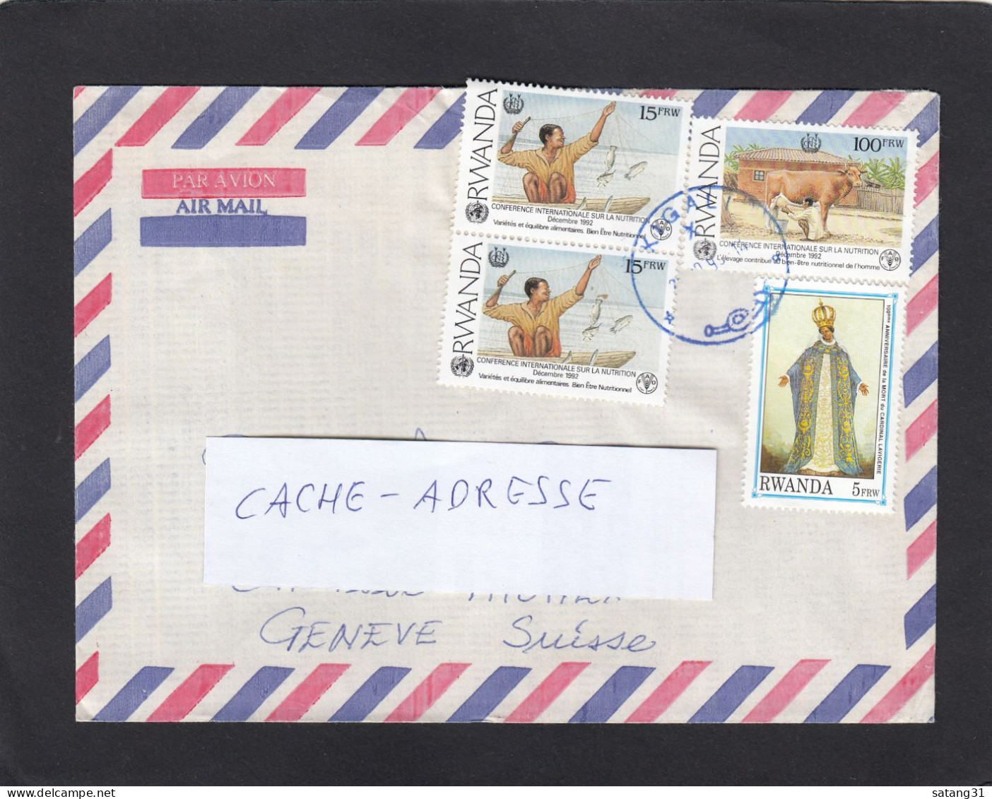 LETTRE AVEC TIMBRES "NUTRITION/CARDINAL". - Cartas & Documentos