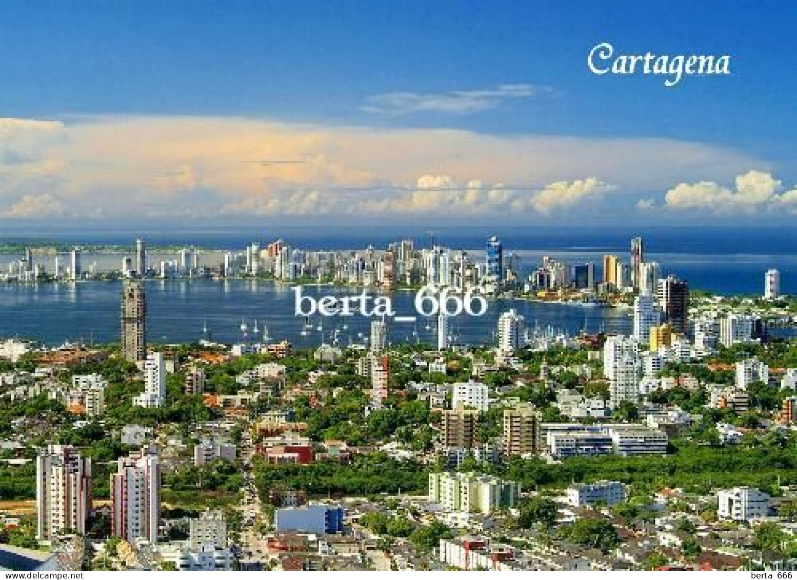 Colombia Cartagena Aerial View UNESCO New Postcard - Colombie