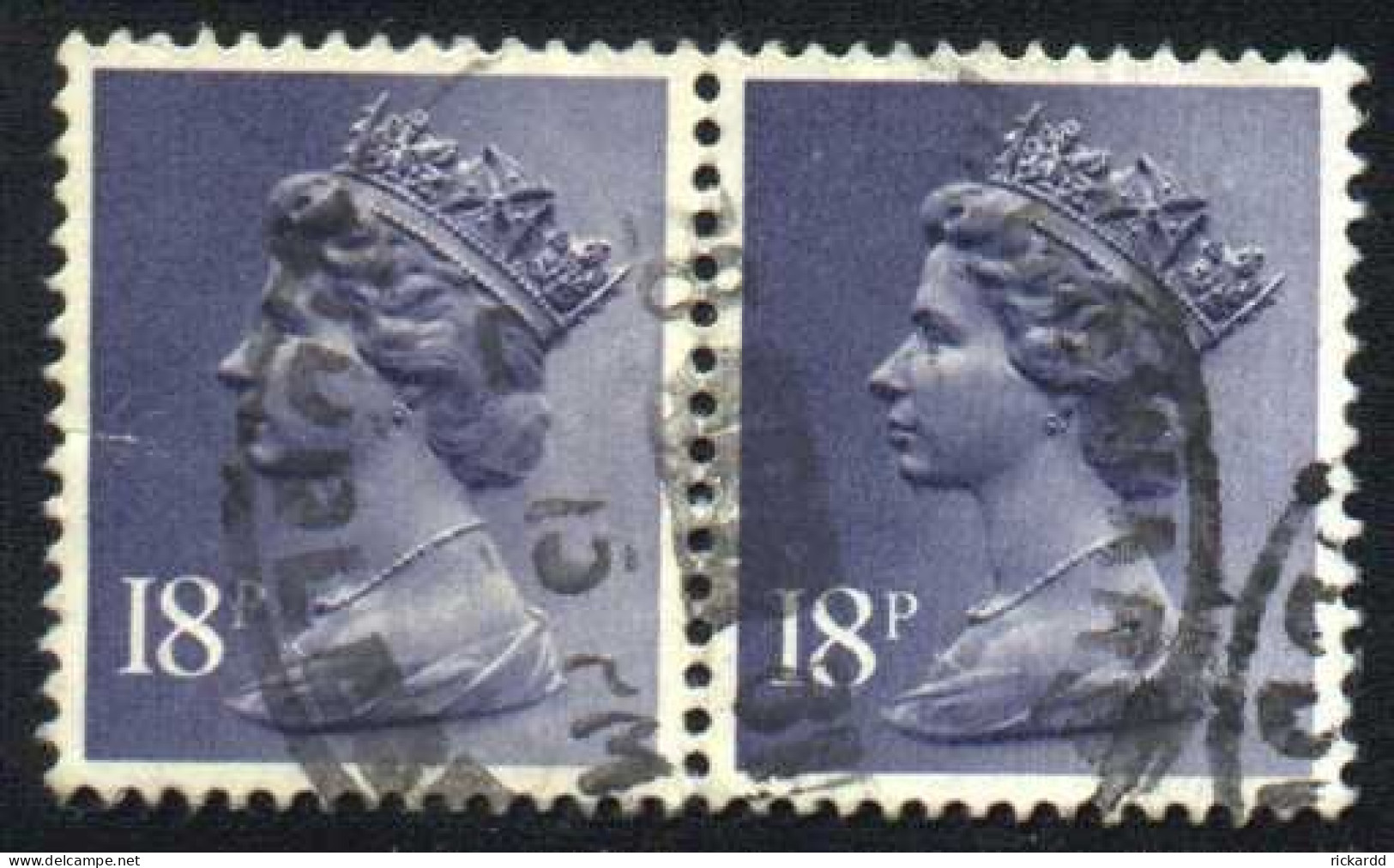 Great Britain - 2-strip 18p Elisabeth II - Non Classés