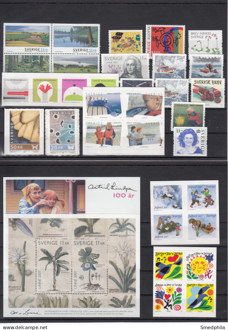 Sweden 2007 - Full Year MNH ** - Annate Complete