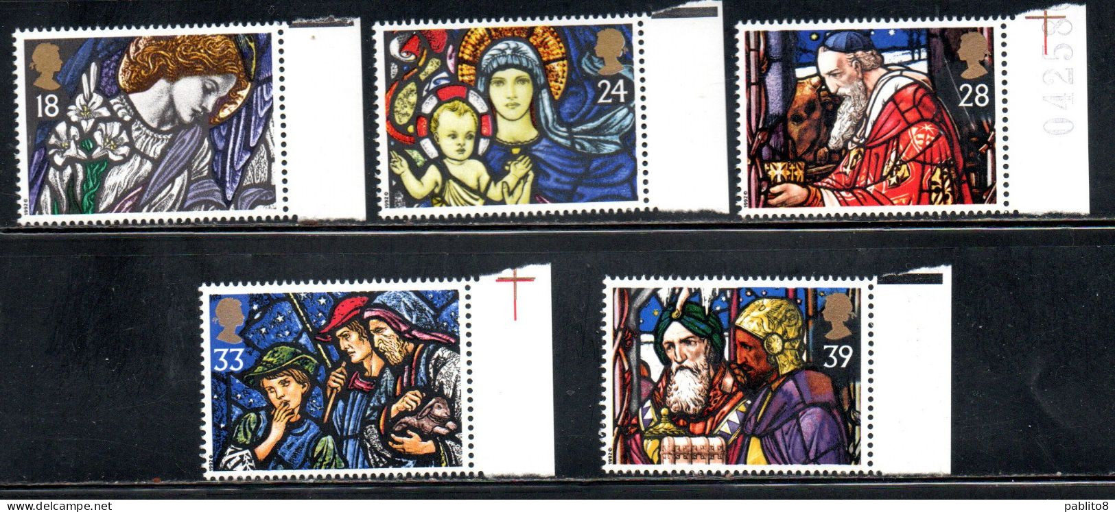 GREAT BRITAIN GRAN BRETAGNA 1992 CHRISTMAS NATALE NOEL WEIHNCHTEN NAVIDAD COMPLETE SETSERIE COMPLETA MNH - Ongebruikt