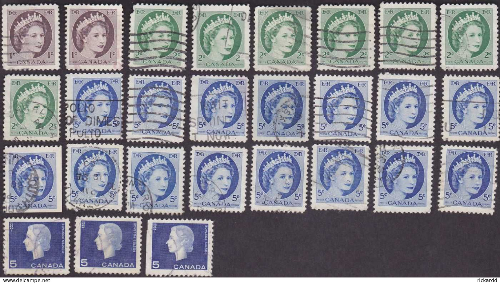 Small Lot Stamps From Canada - Usati