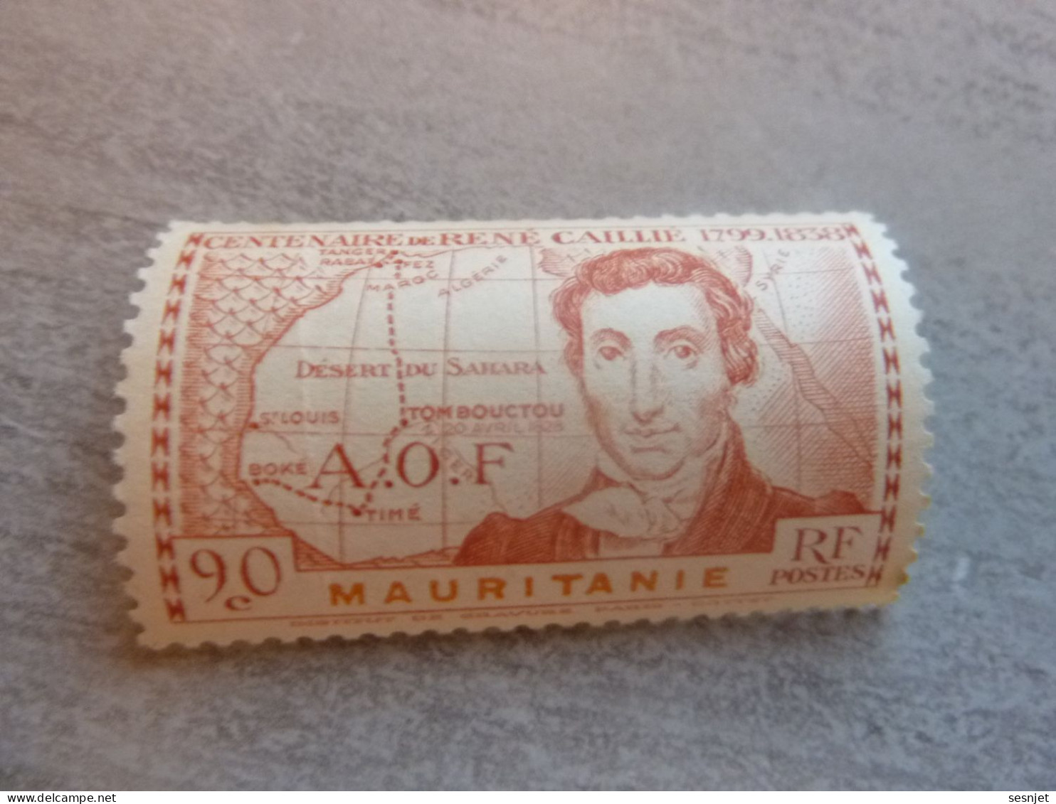René Caillié (1709-1838) - A.o.f. - Mauritanie - 90c. - Yt 95 - Rouge Terne - Neuf - Année 1939 - - Unused Stamps