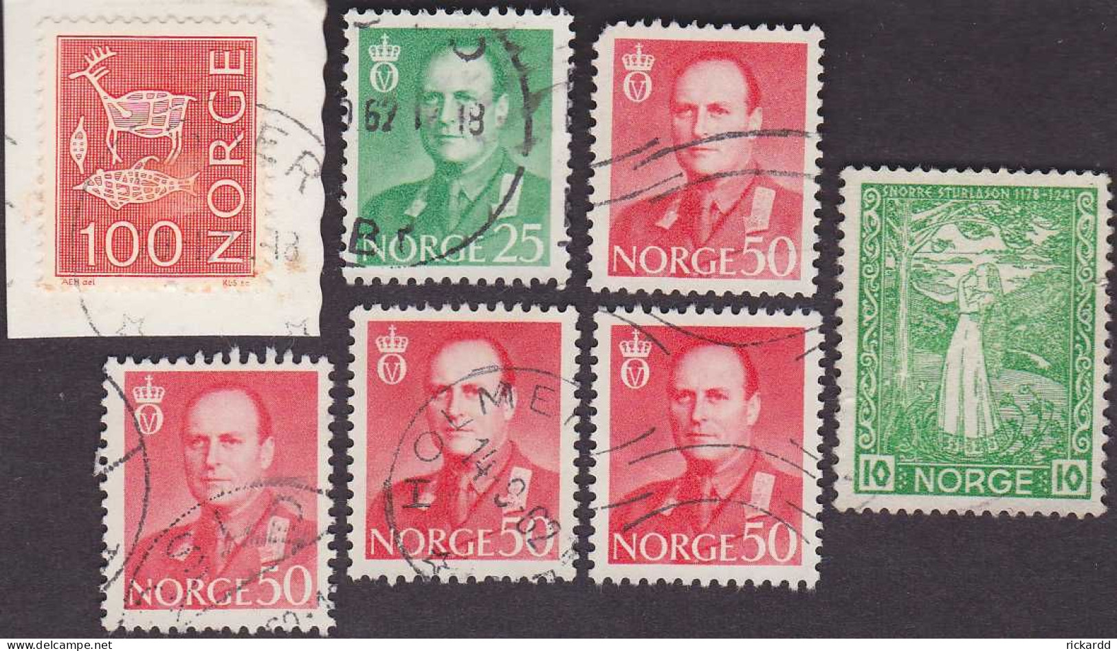 Some Stamps From Norway - Usados