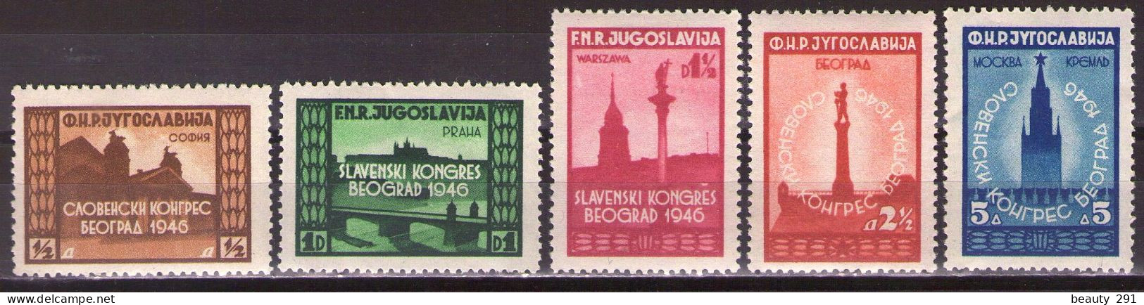 Yugoslavia 1946 Mi 507-511 Pan Slavic Congress, MNH**VF - Nuovi