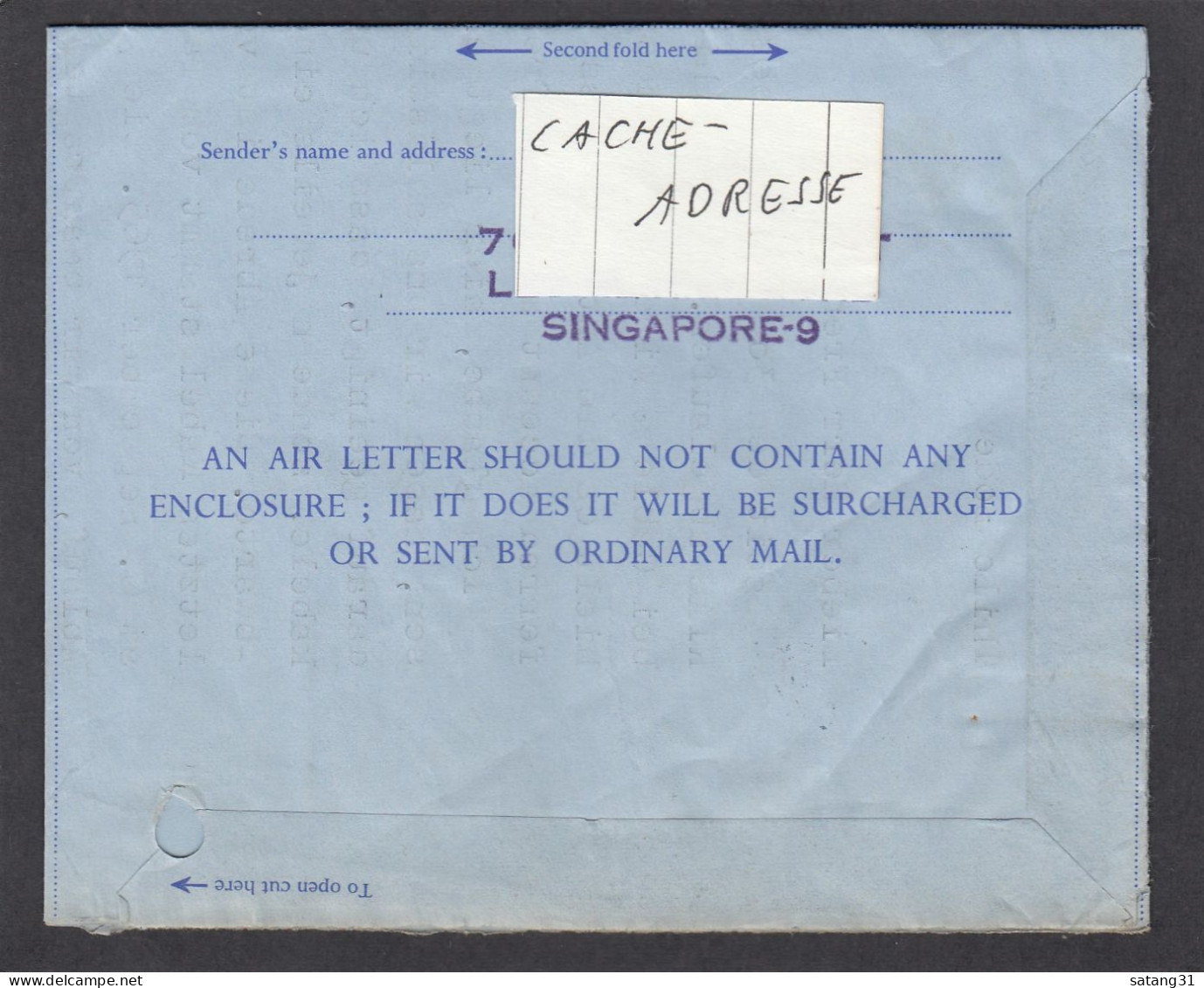 AEROGRAMME "FLEUR,PAPILIONANTHE MISS JOAQUIM" POUR BERLIN,1966. - Singapur (1959-...)