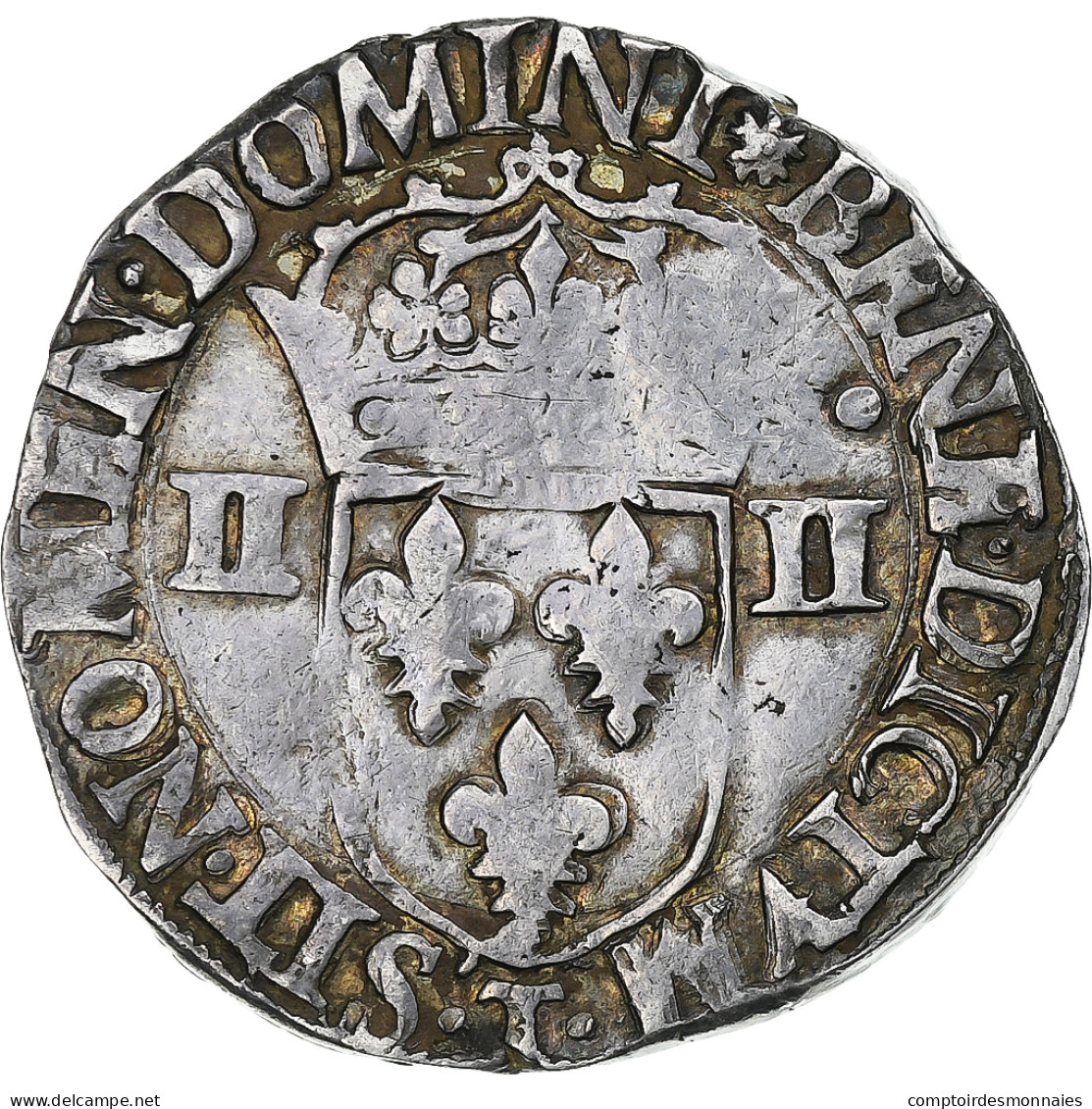 France, Henri III, 1/4 Ecu, 1586, Nantes, Argent, TB+, Gadoury:494 - 1574-1589 Henry III