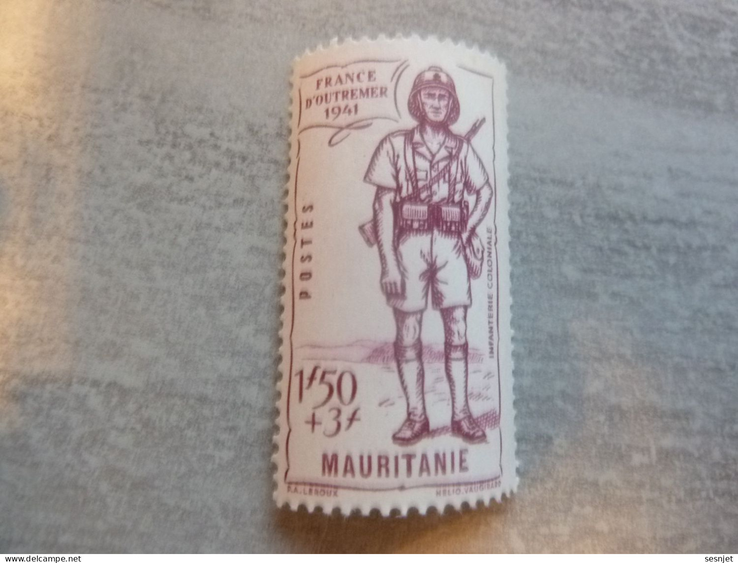 Mauritanie - Défense De L'Empire - Infanterie Coloniale - 1f.50+3f. - Yt 117- Lilas - Neuf Sans Trace - Année 1941 - - Unused Stamps