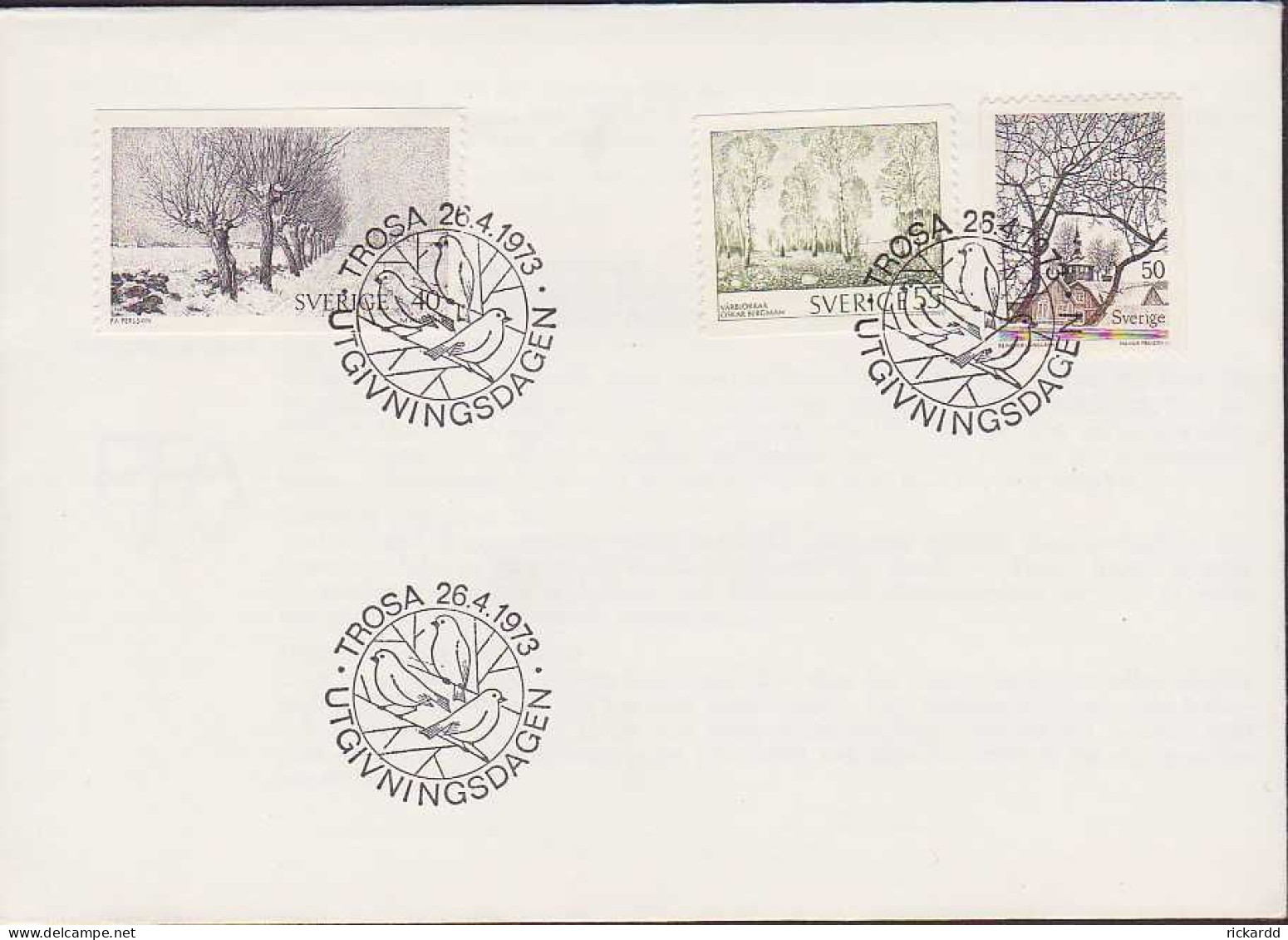 Sweden - FDC 26/4 1973 Naturmotiv - FDC