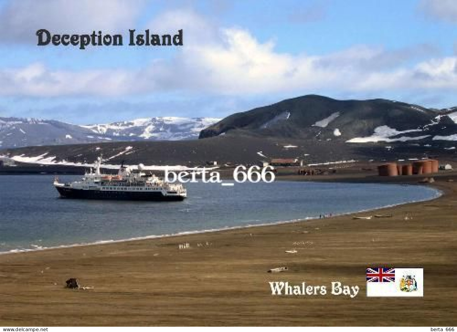 Antarctica Deception Island Whalers Bay New Postcard - Other & Unclassified