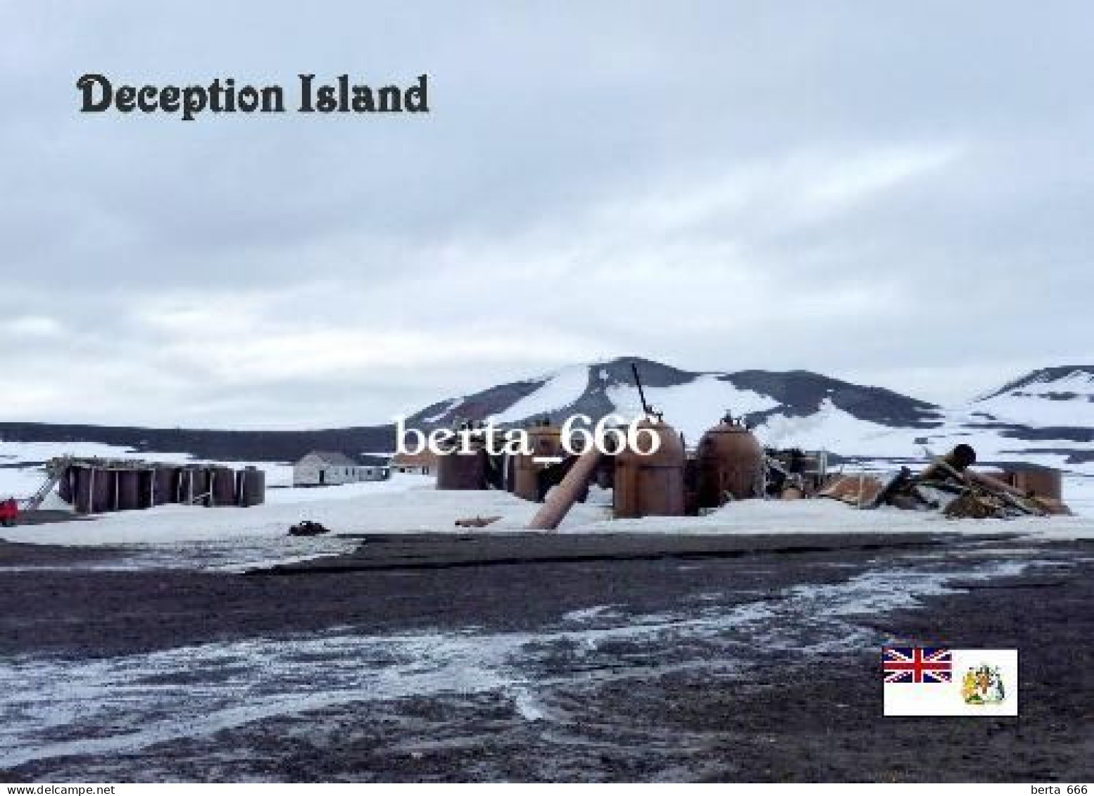 Antarctica Deception Island Whalers Bay New Postcard - Autres & Non Classés