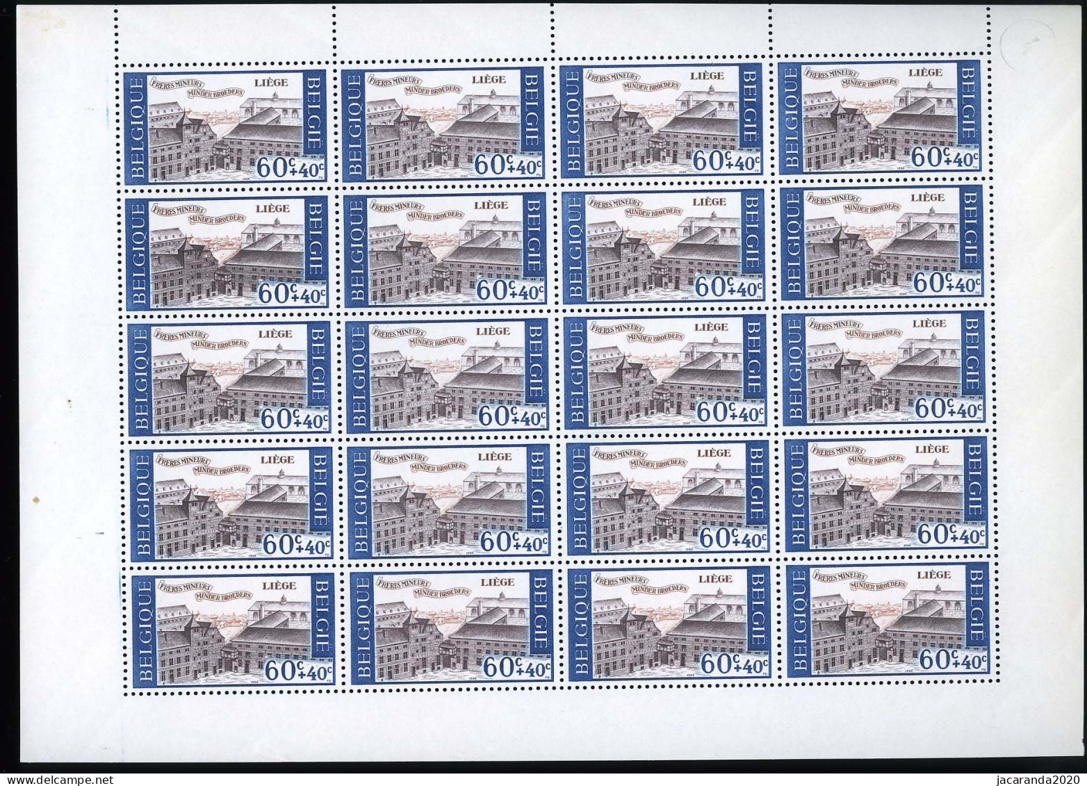 België 1385 - Culturele - Volledig Vel - Feuille Complète - MNH - Plnr - - 1961-1970