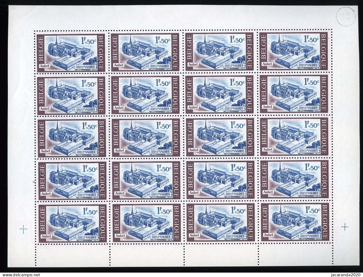 België 1386 - Culturele - Volledig Vel - Feuille Complète - MNH - Plnr - - 1961-1970